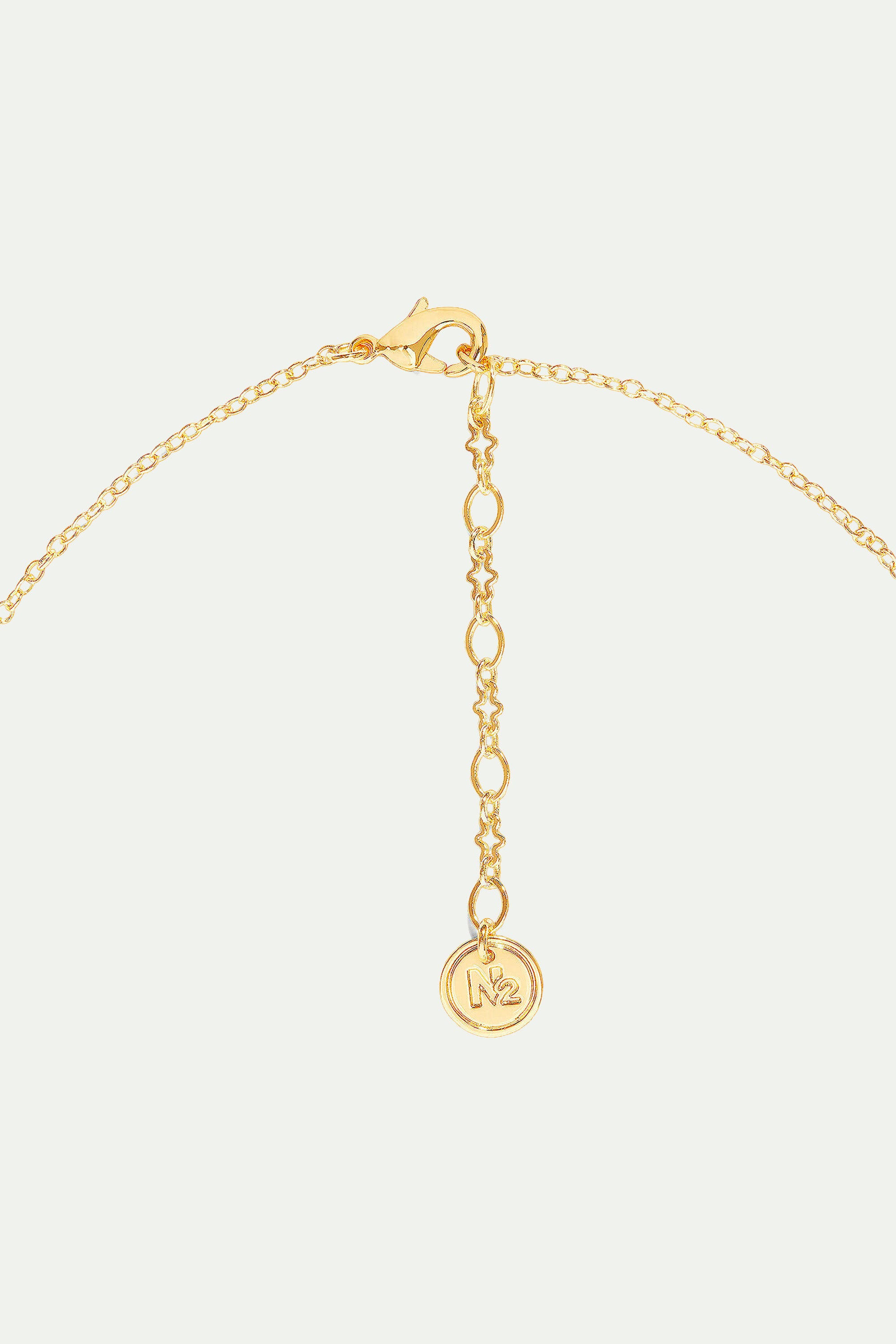 Golden Big Bad Wolf and Little Red Riding Hood pendant necklace