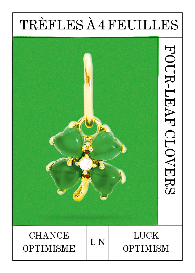 Four leaf clover pendant, Luck and Optimism
