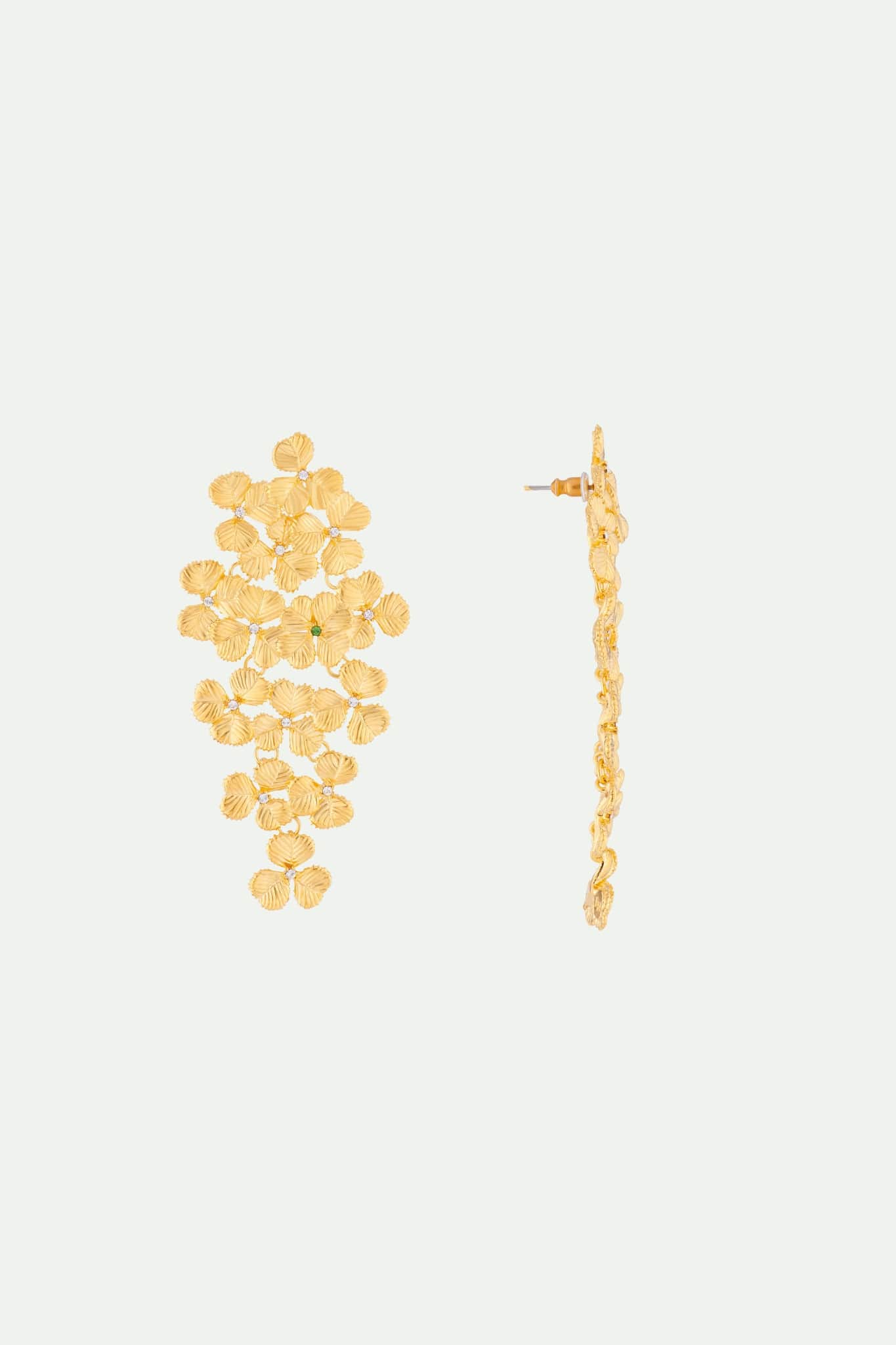 Clover Drop Stud Earrings