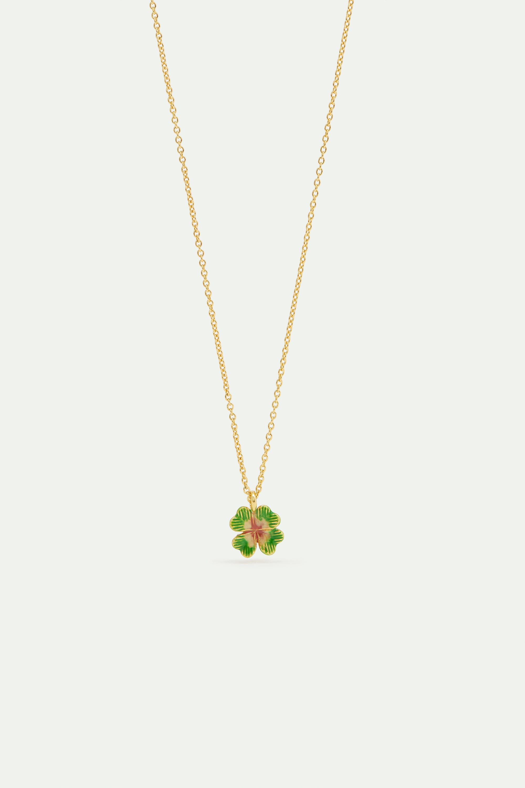 Little four-leaf clover pendant necklace