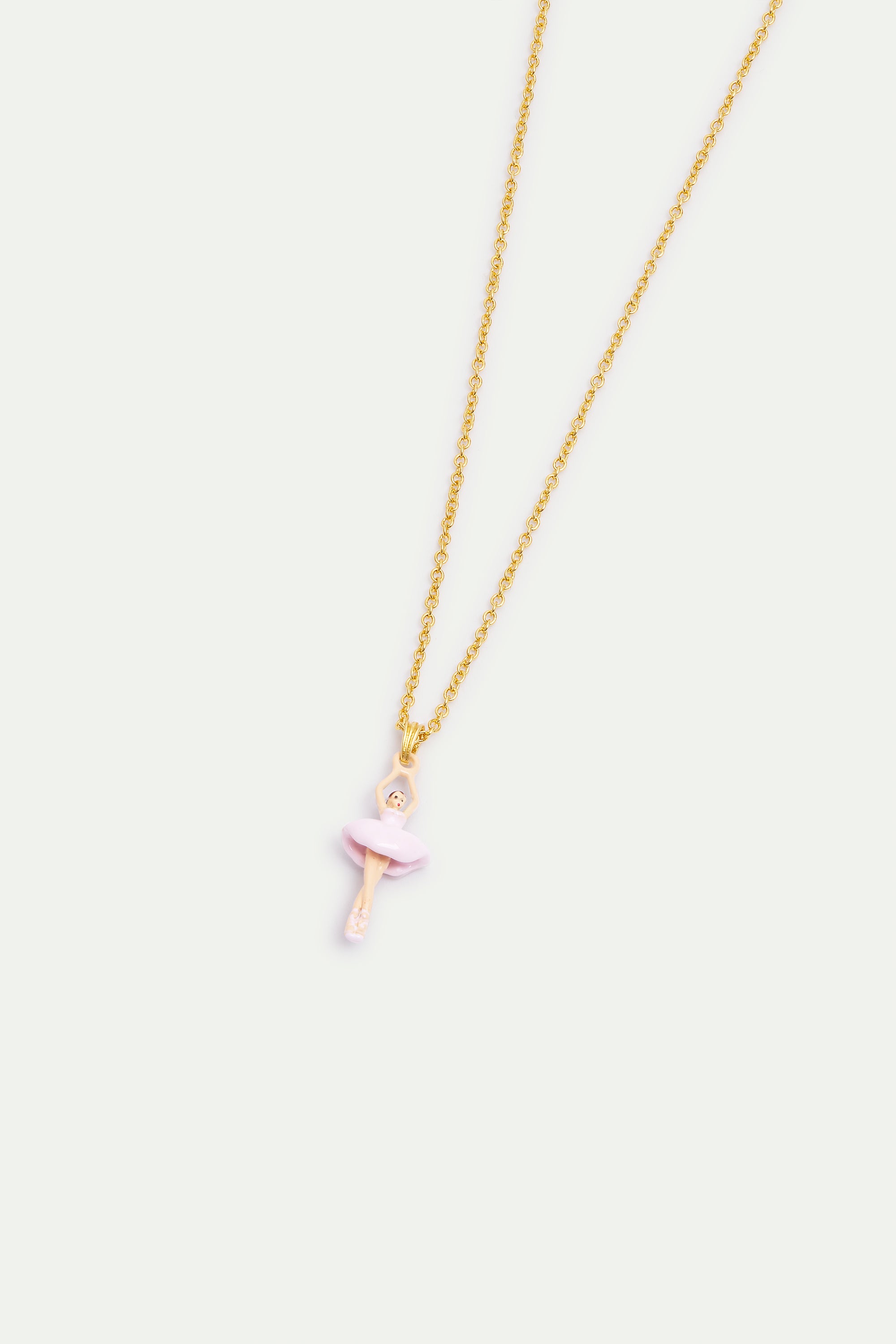 Light pink ballerina and cristal necklace