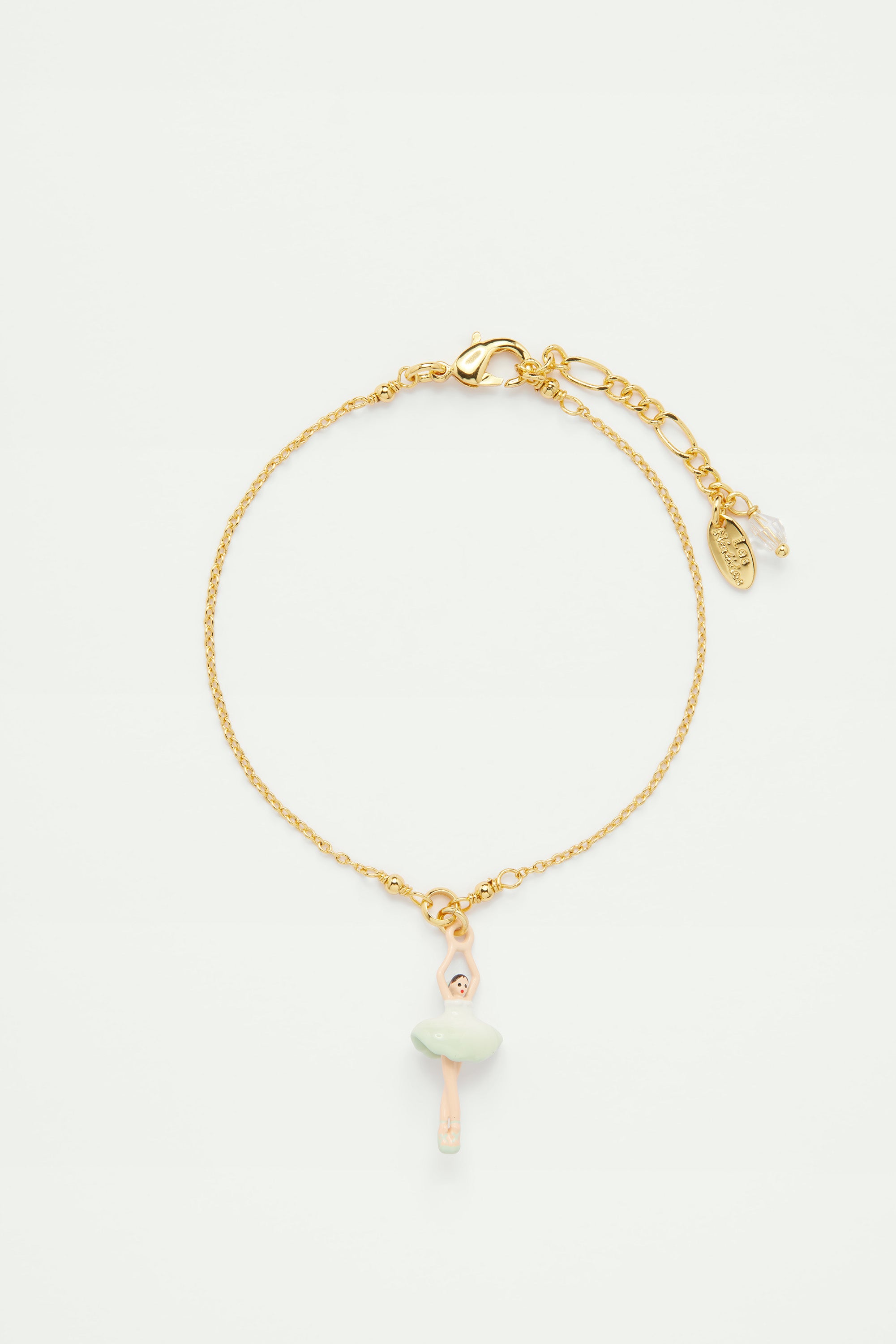 Aqua green ballerina bracelet