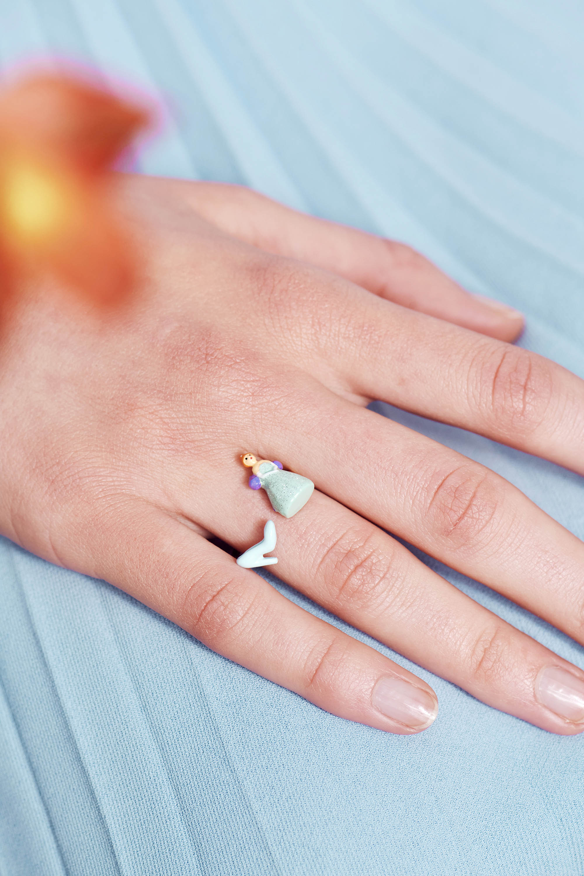 Cinderella and Slipper adjustable ring