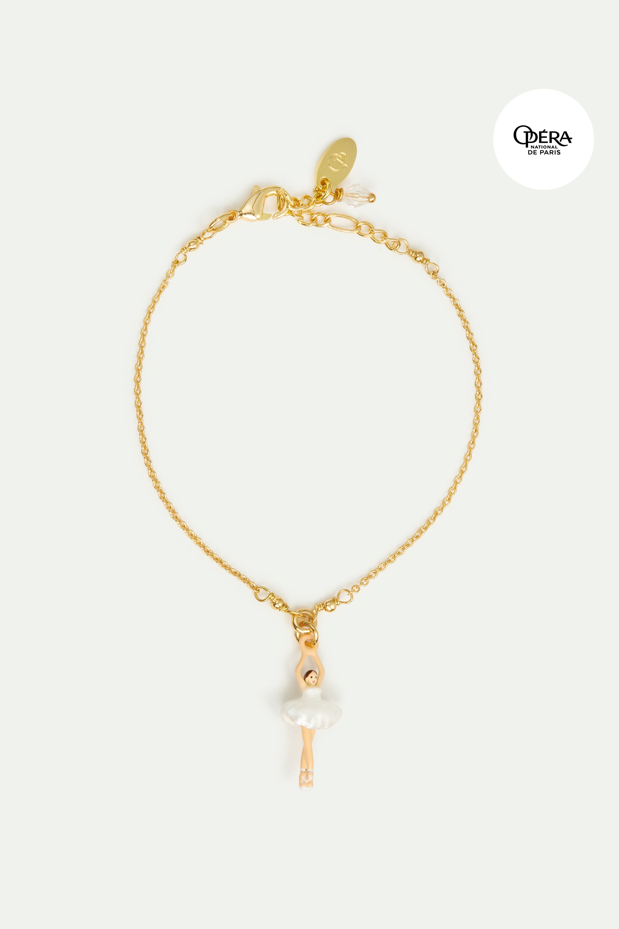 White tutu mini ballerina fine bracelet