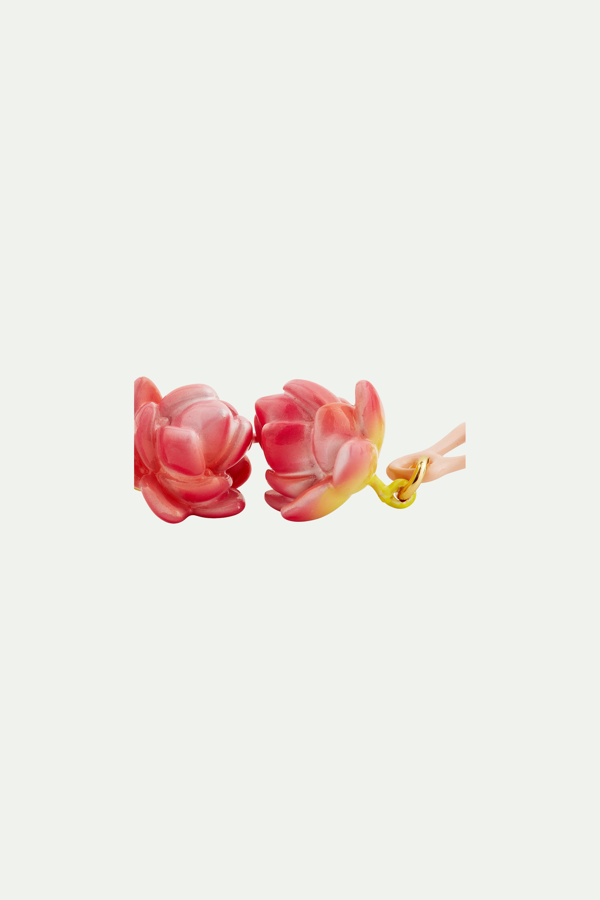 Lotus flower ballerina post earrings