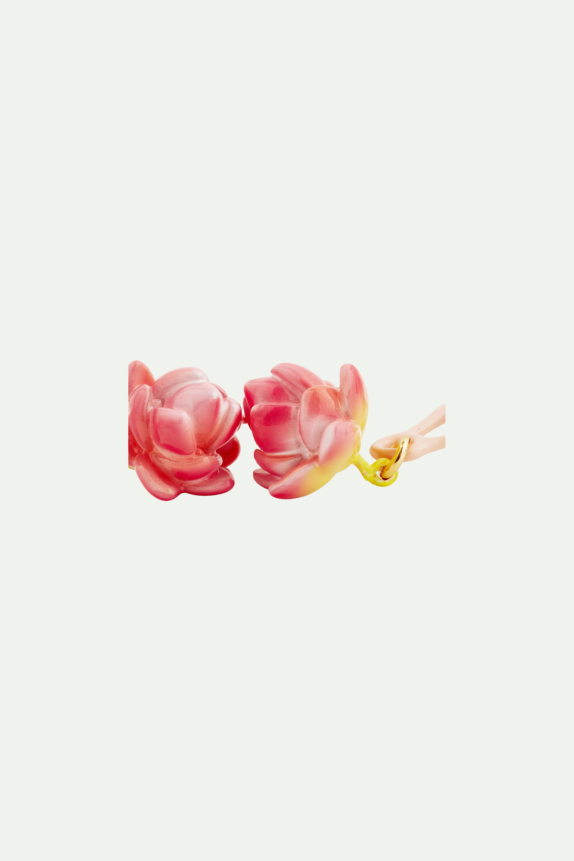 Lotus flower ballerina post earrings