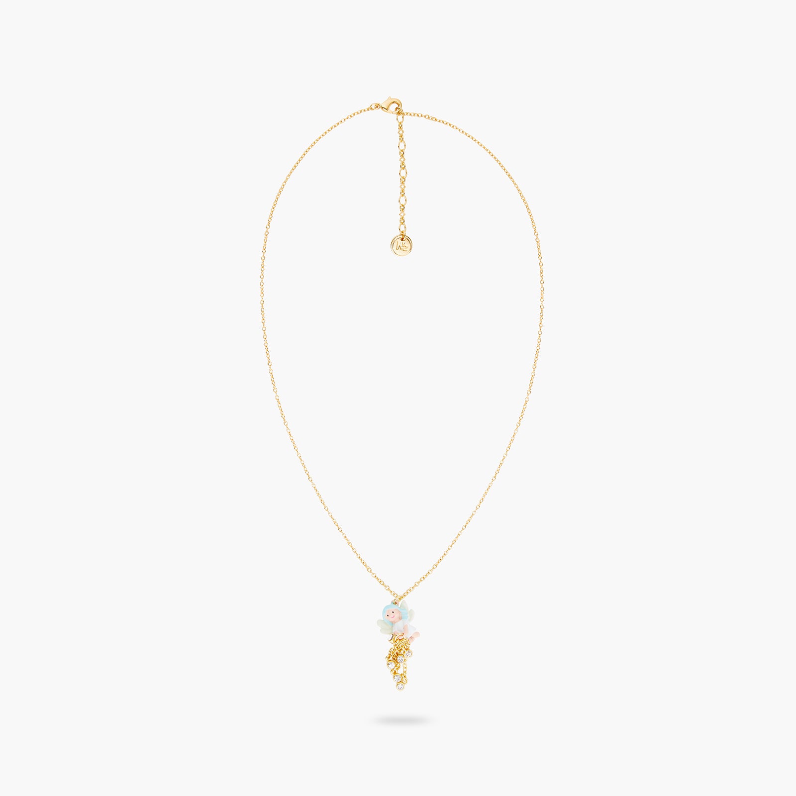 Blue fairy pendant necklace