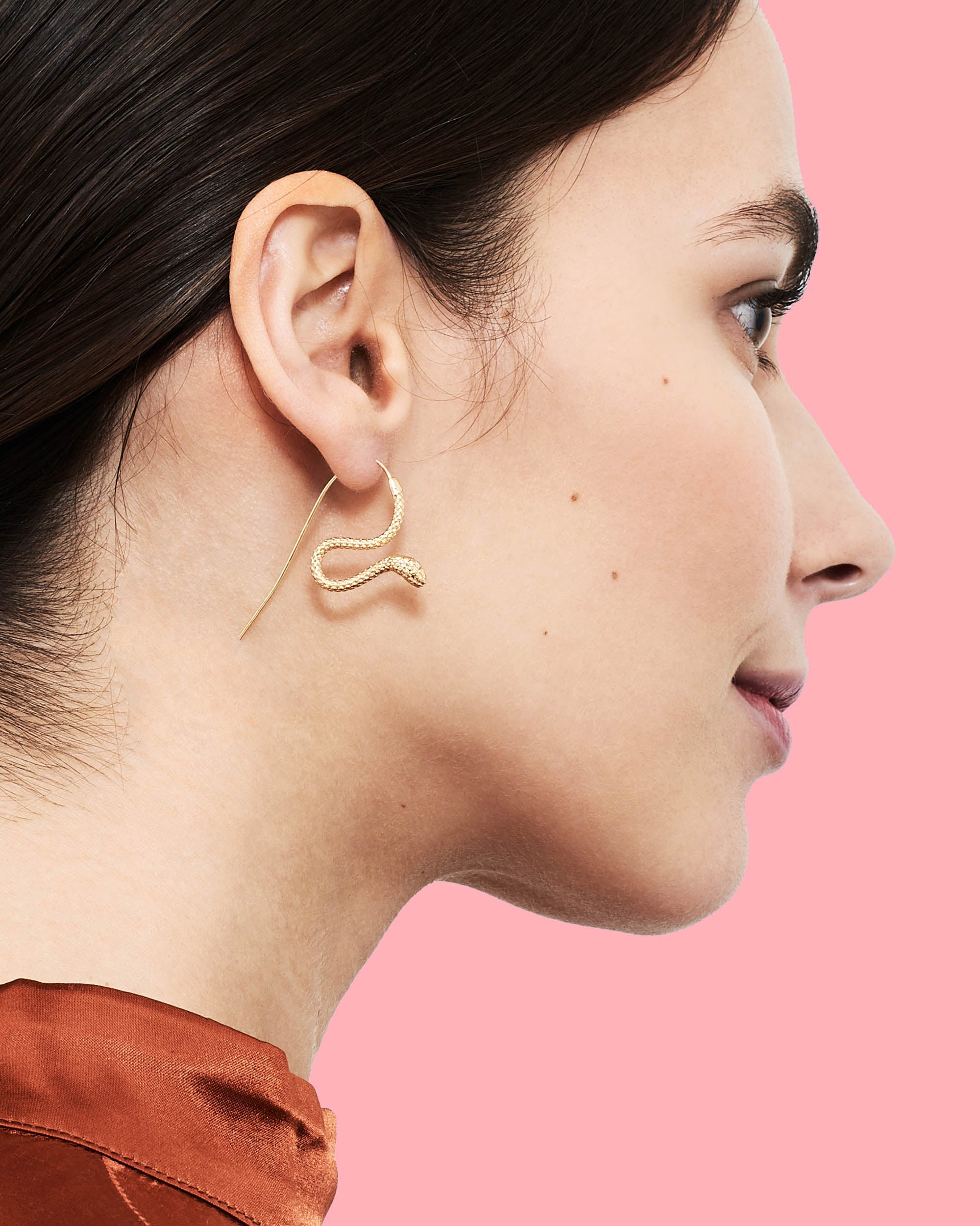 Slithering viper earrings