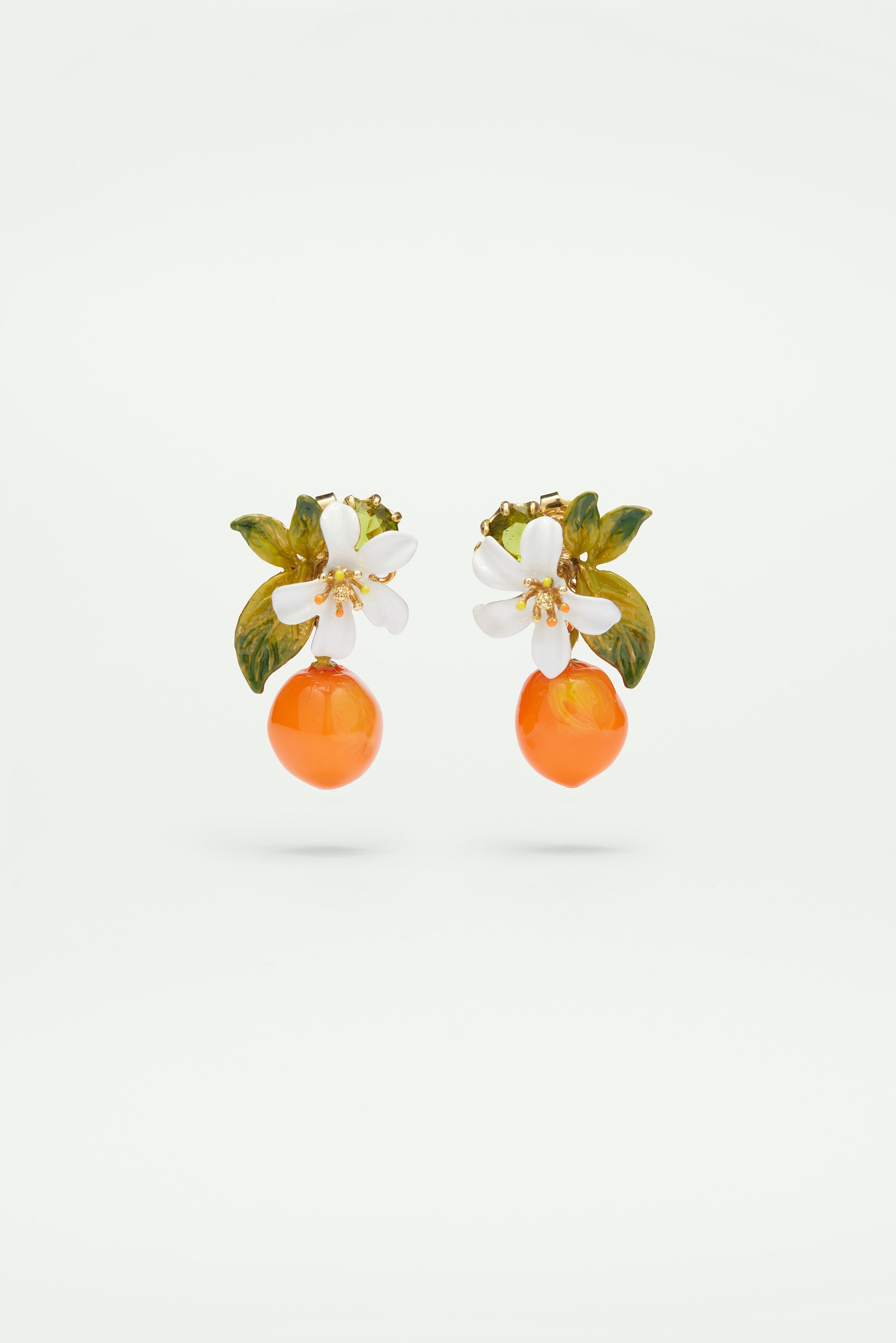 Orange flower earrings discount