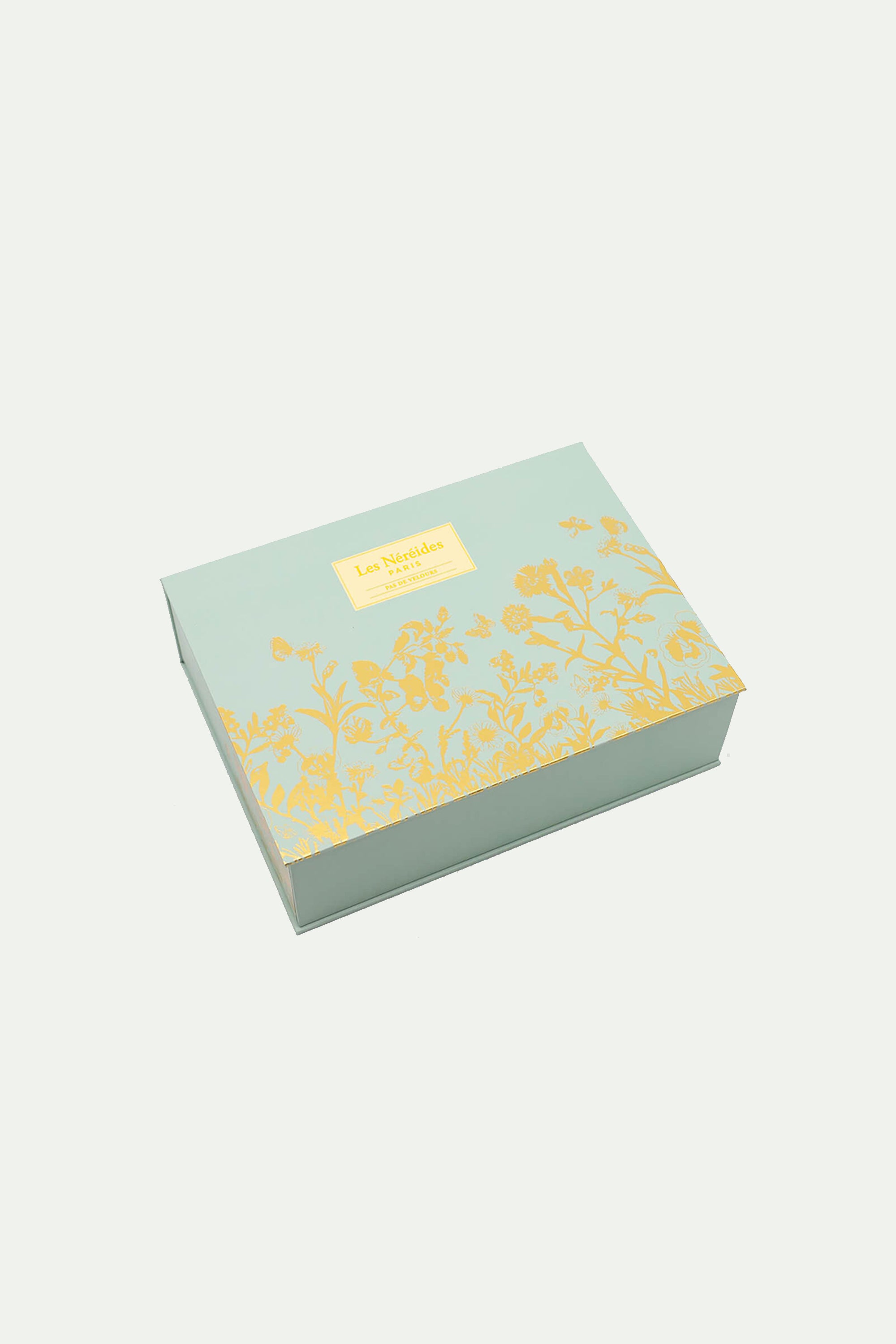 Discovery box Pas de Velours fragance 30ml + faceted glass and vanilla flower Bracelet + beauty pouch