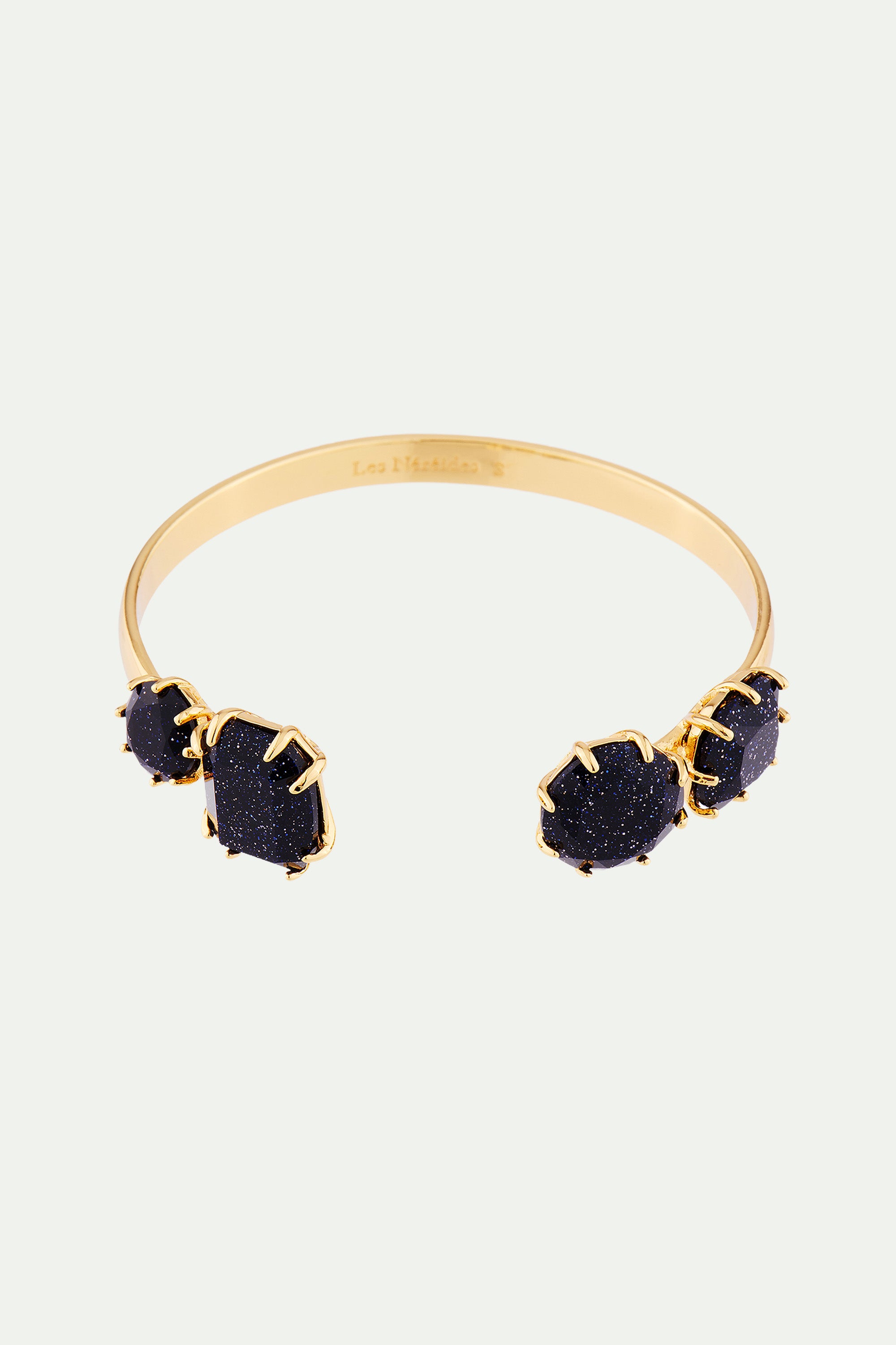 Deep Sparkling Blue 4 Stones La Diamantine Bangle Bracelet