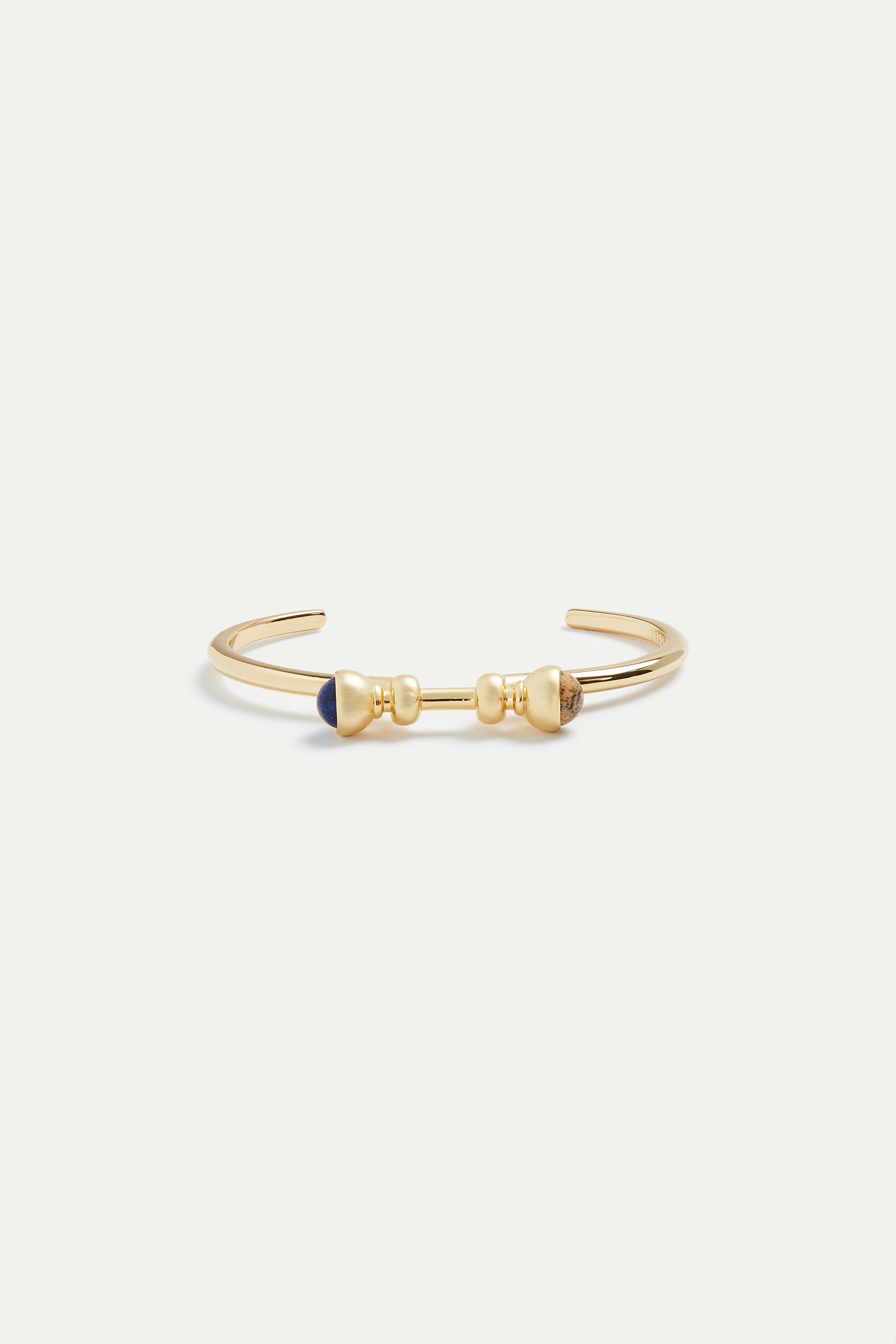 Golden lapis lazuli and jasper bracelet