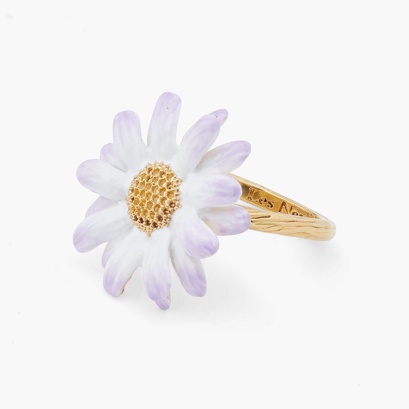 Aster flower adjustable ring