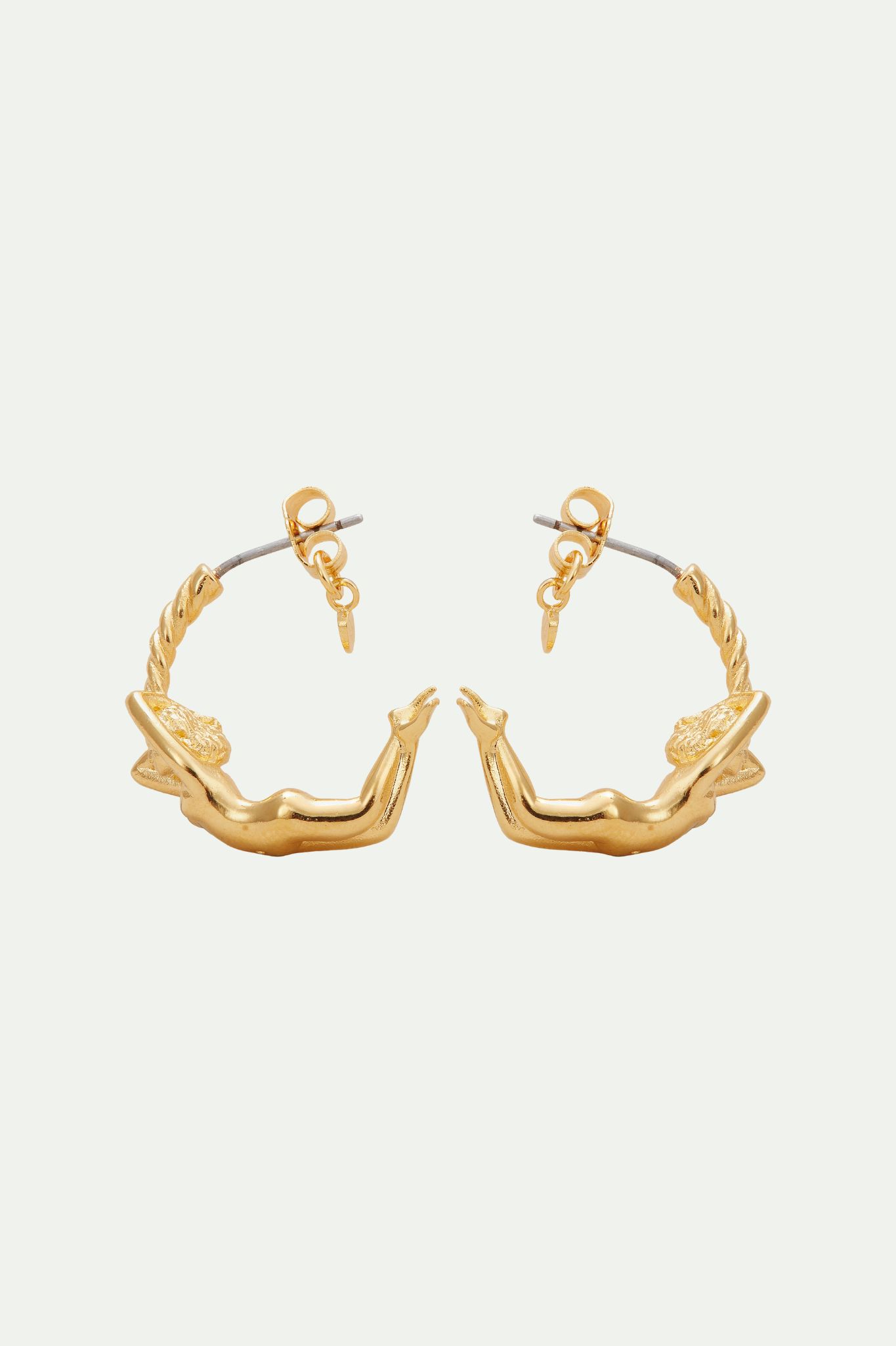 Virgo zodiac sign hoops earrings