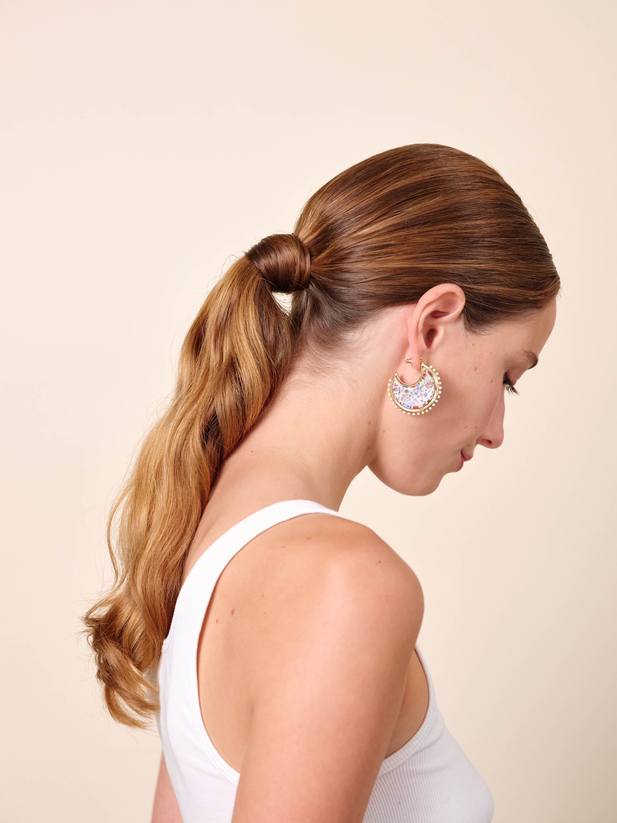 Terrazzo hoop earrings
