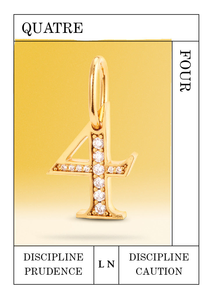 Number 4 pendant, discipline and caution