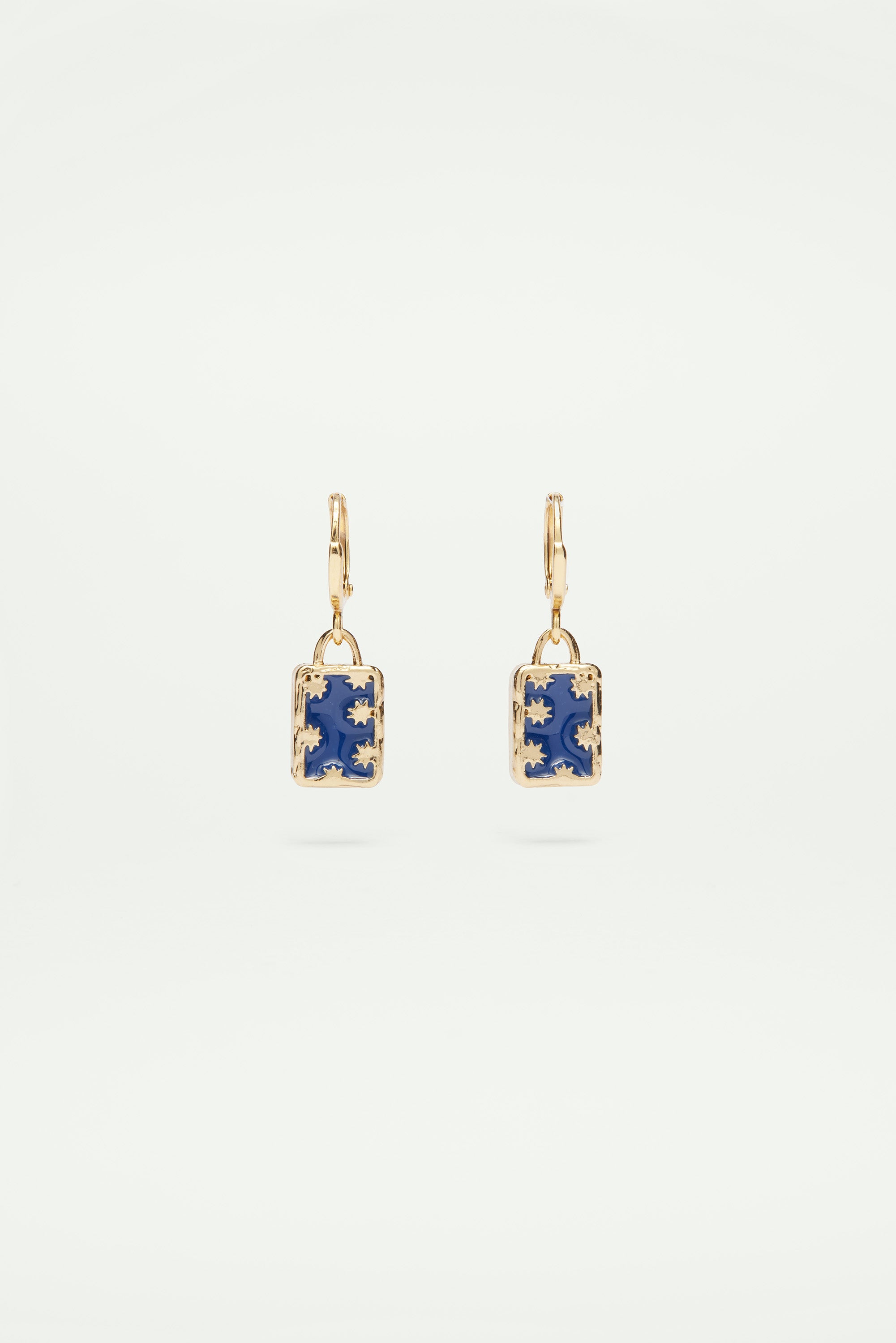 Golden star post earrings
