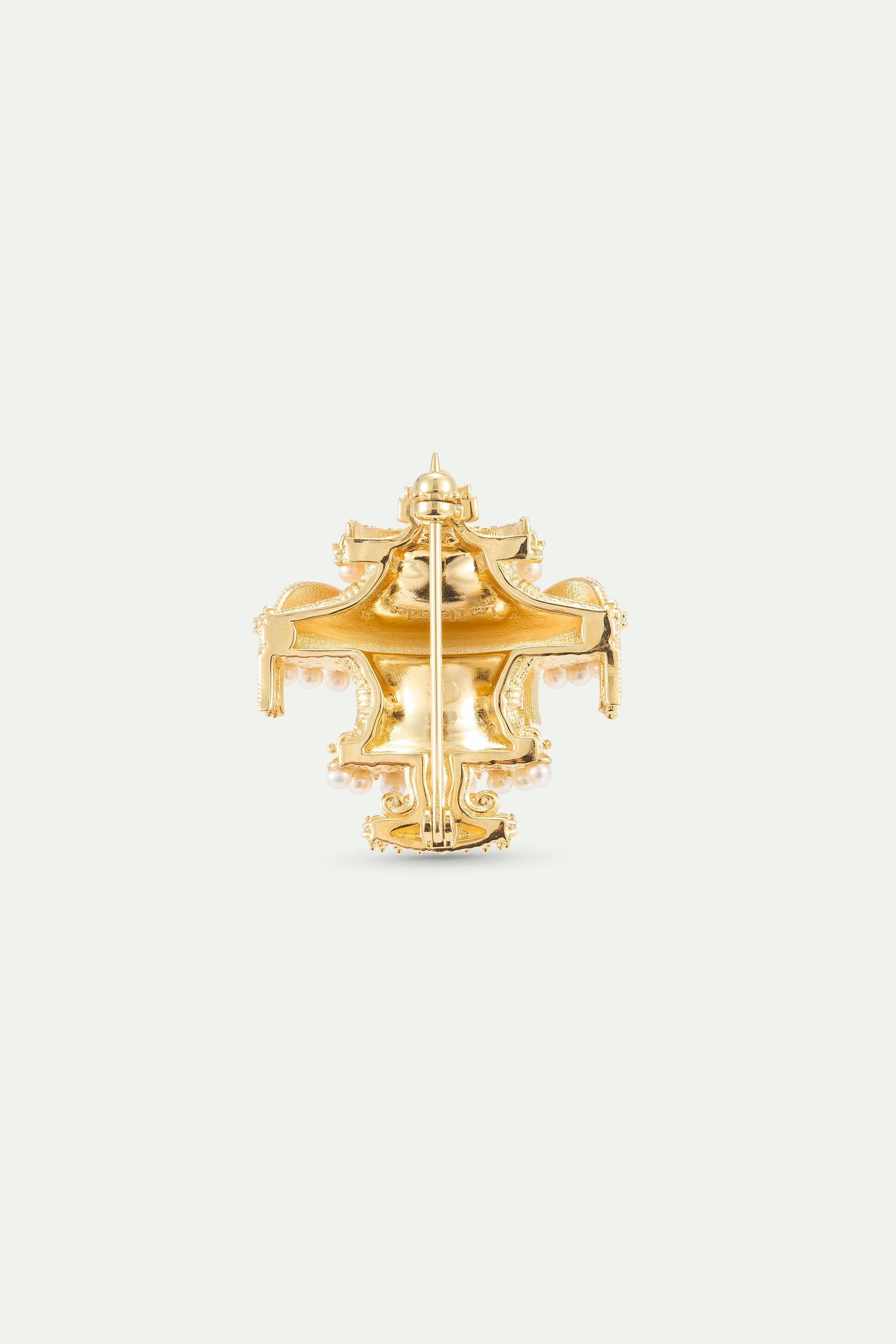 Gold chandelier brooch