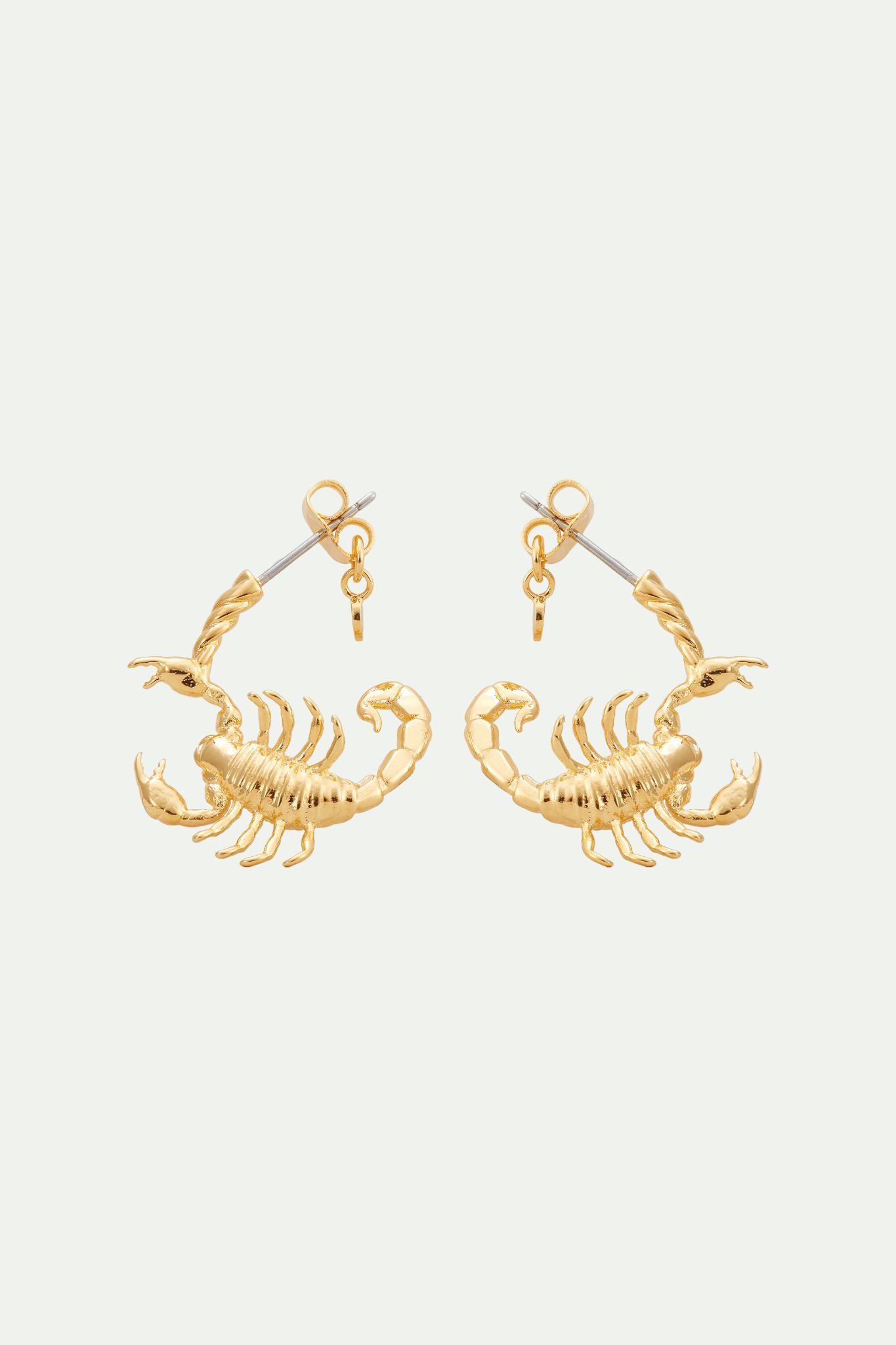 Scorpio zodiac sign hoops earrings