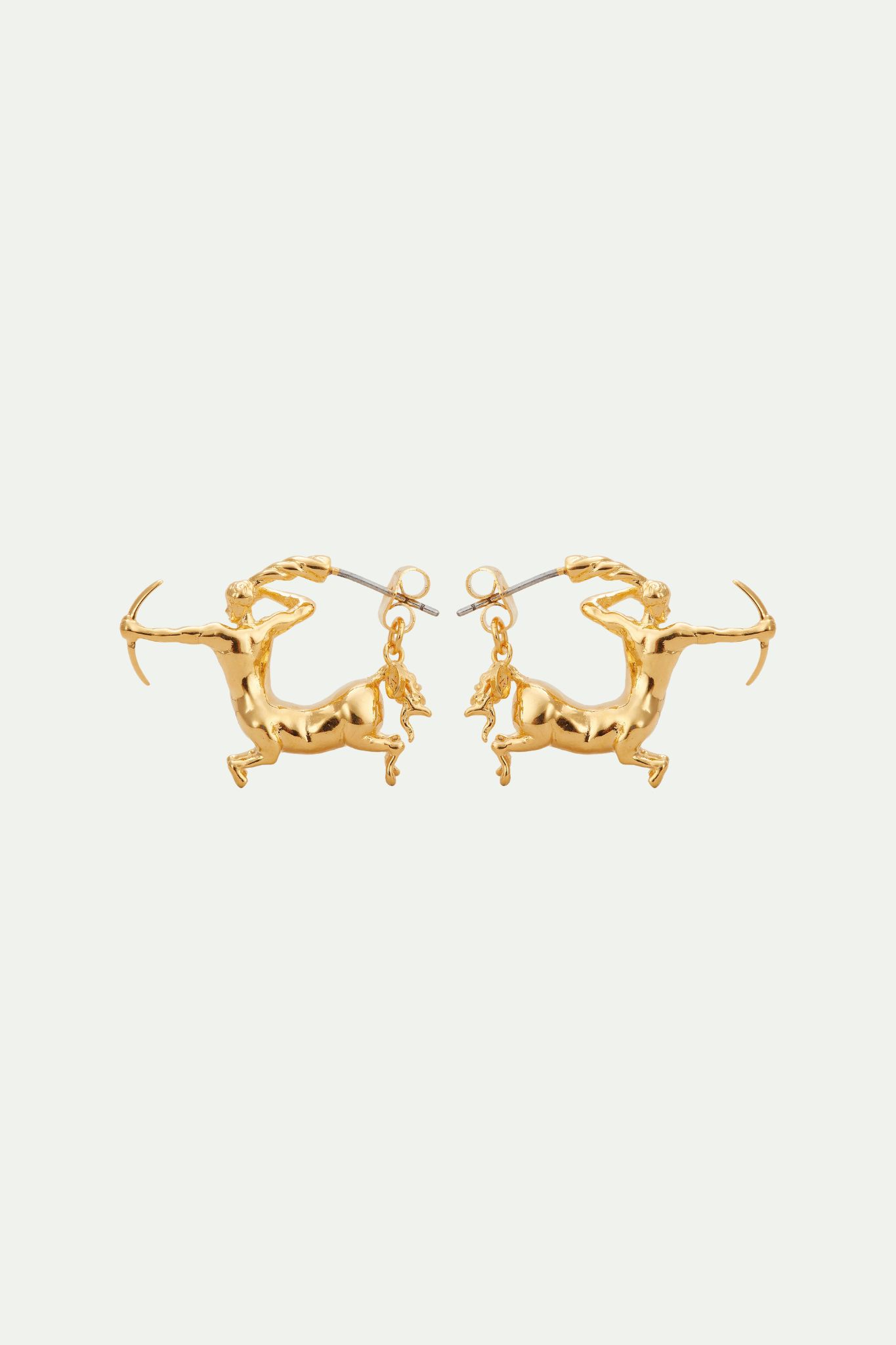 Sagittarius zodiac sign hoops earrings