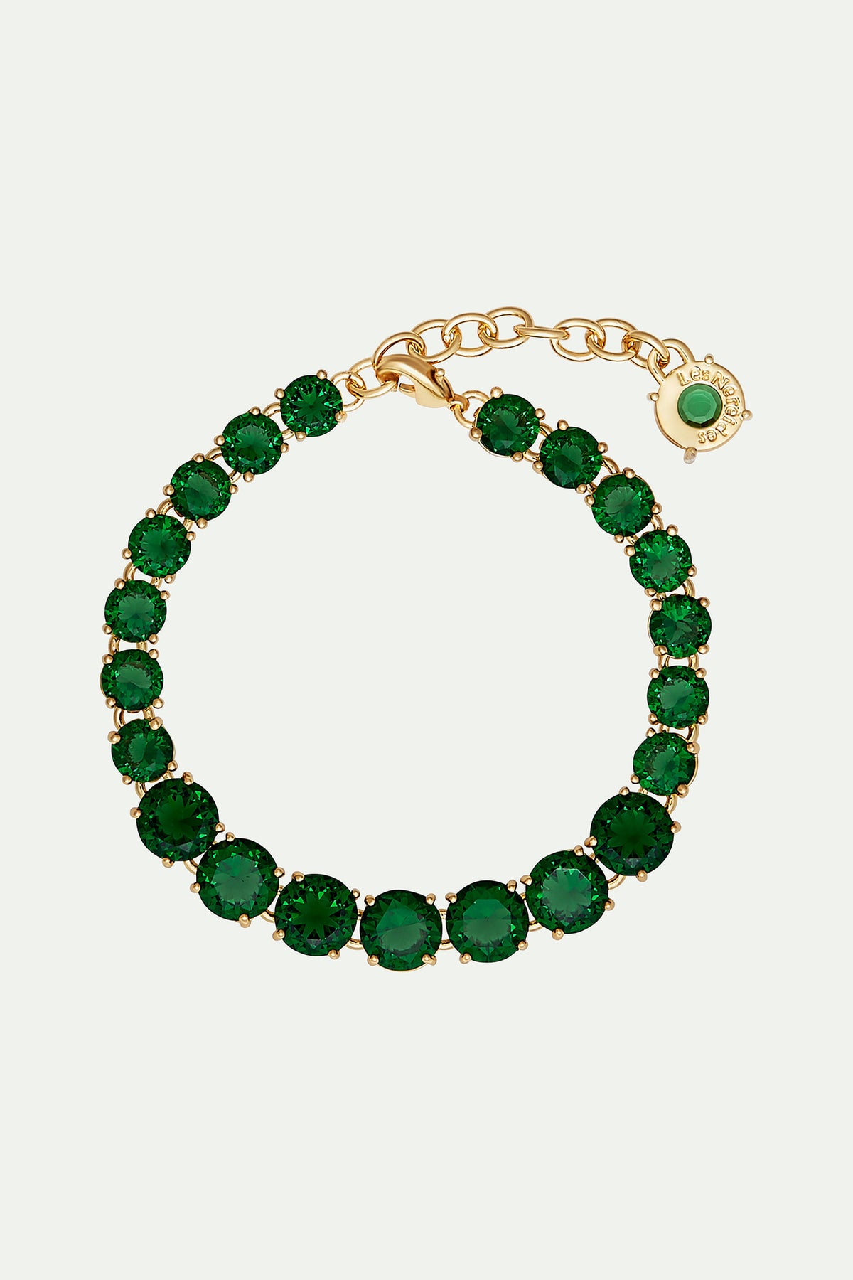 15.5 + 3 cm Bracelet LA DIAMANTINE Vert Empire