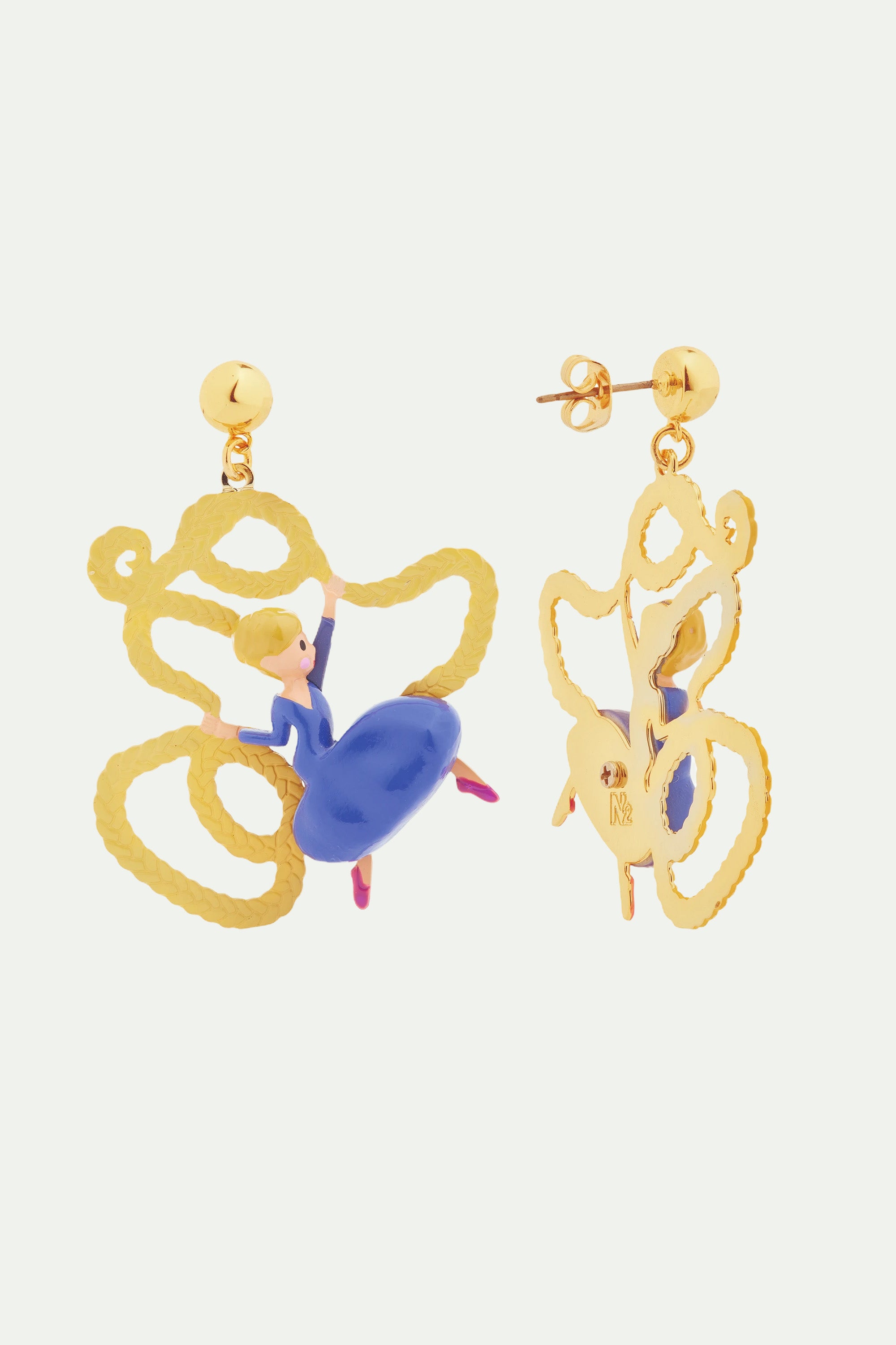 Enchanted hair princess post earrings