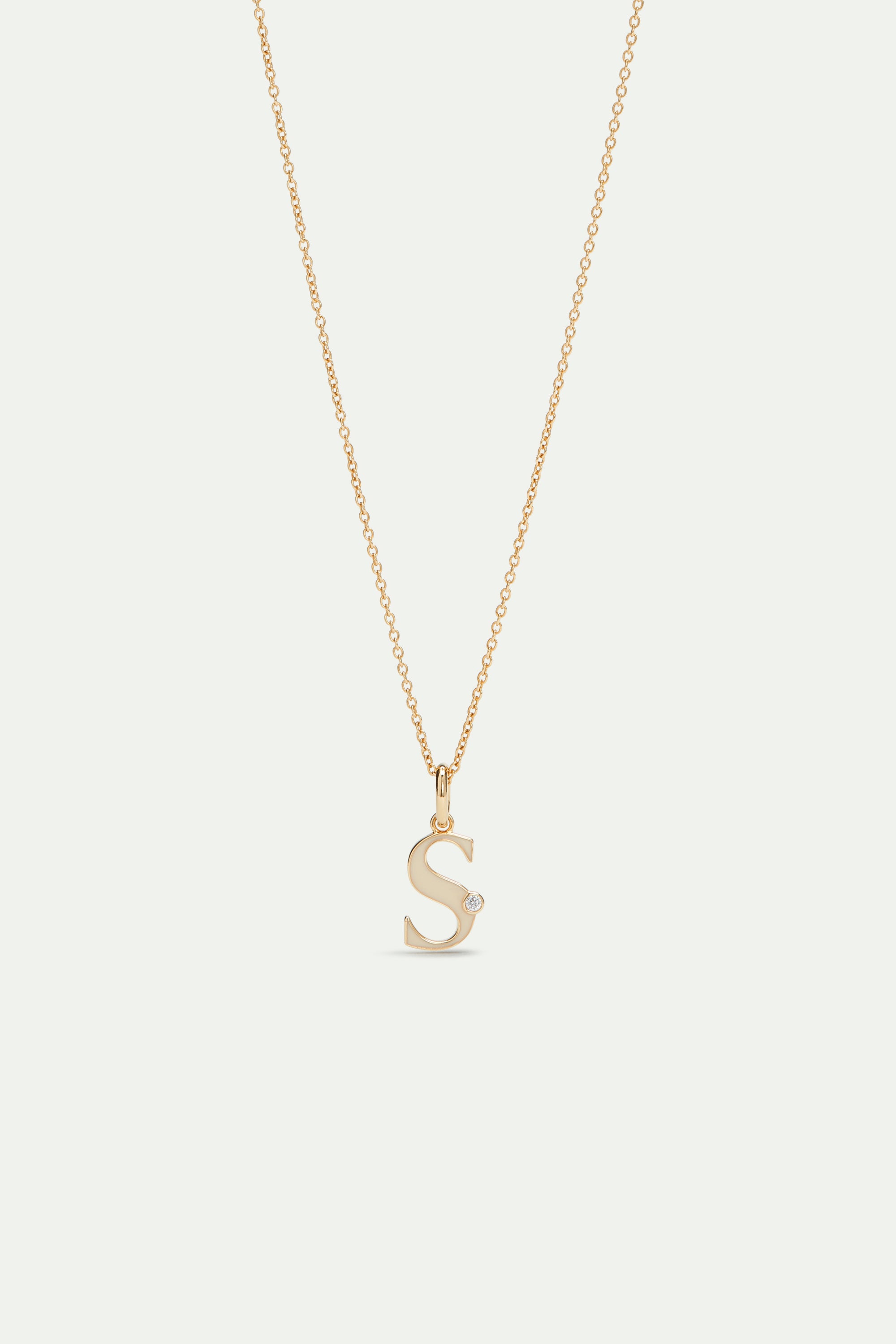 Letter S pendant necklace