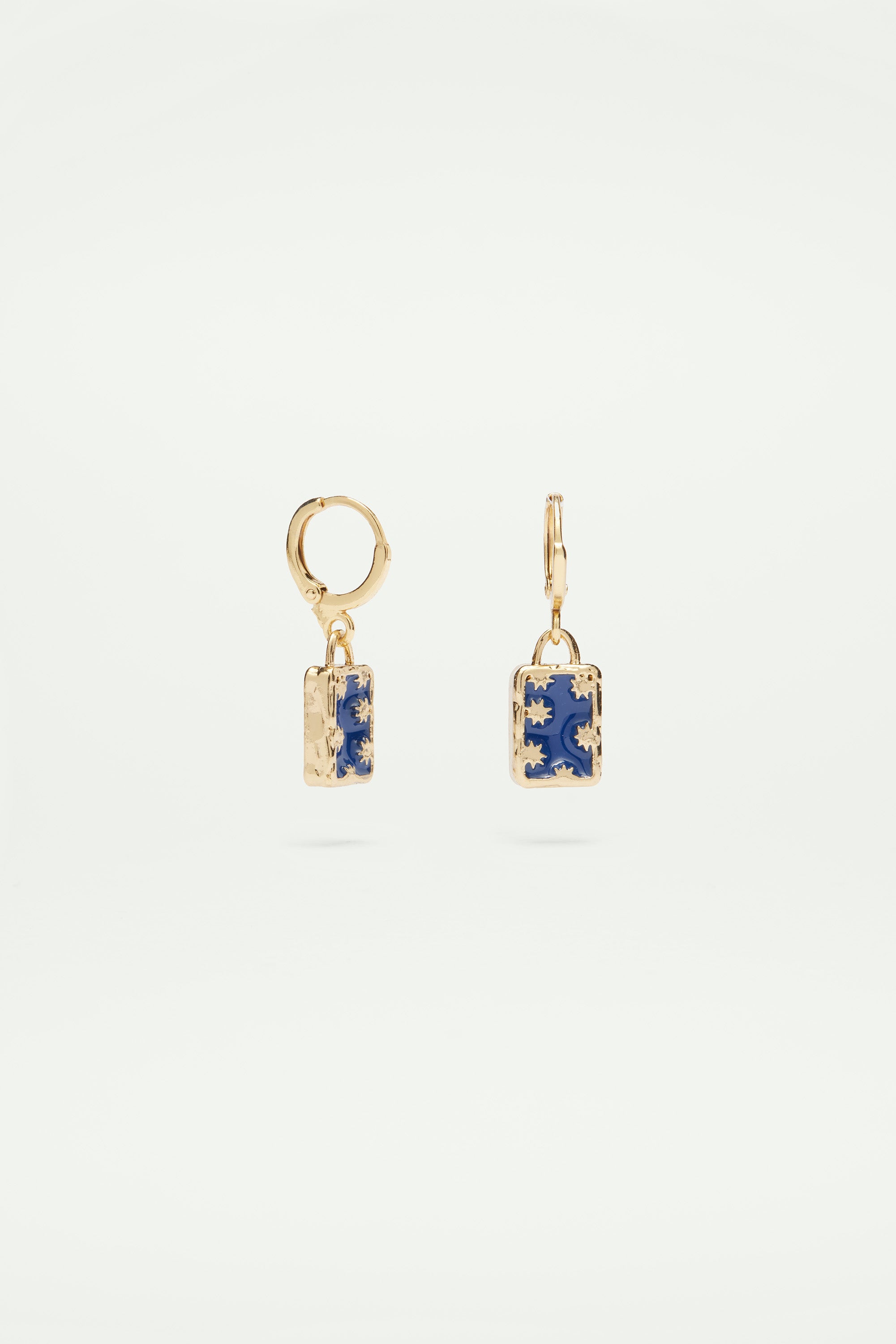 Golden star post earrings
