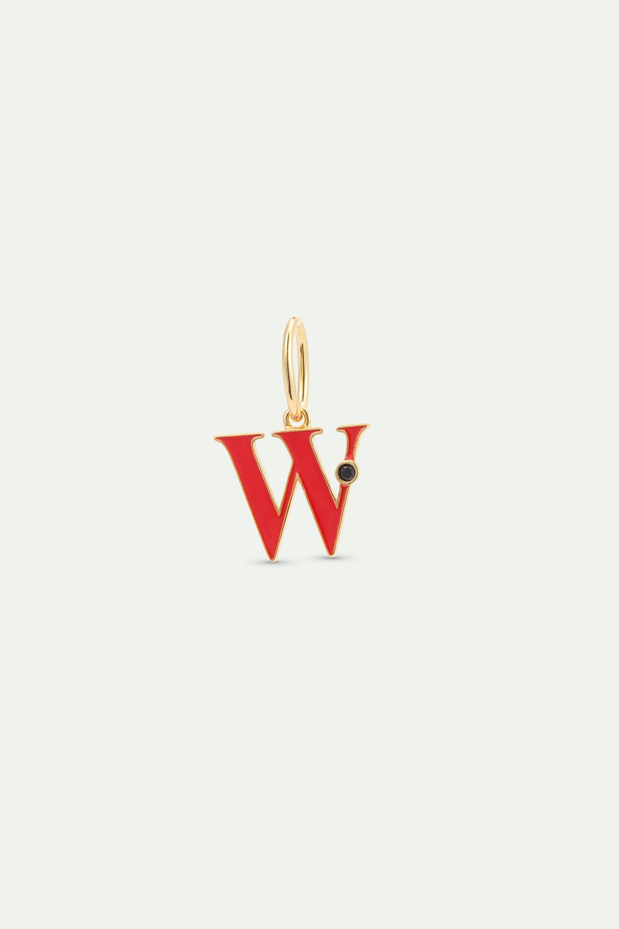 Red letter W pendant