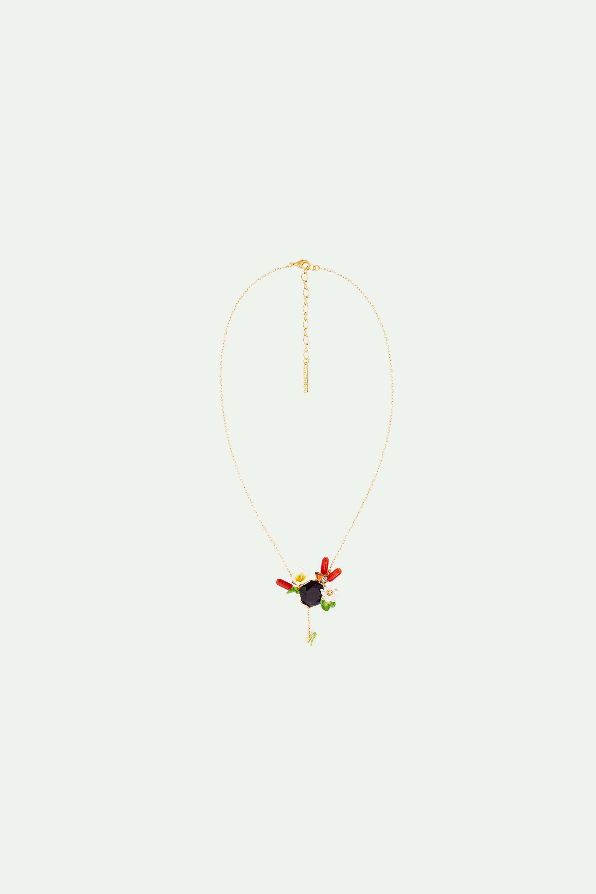 Giverny water garden and blue stone statement necklace