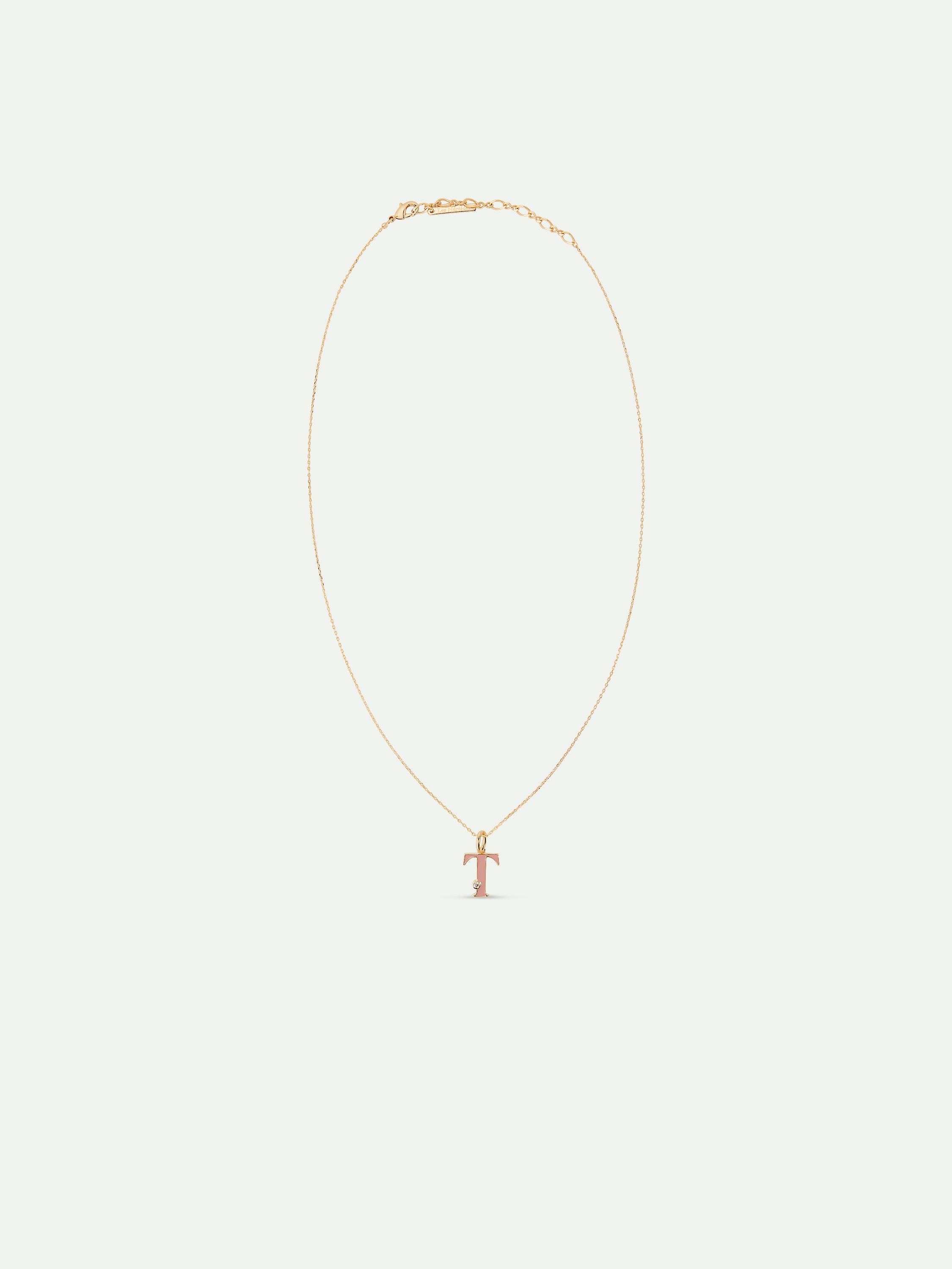 Letter T pendant necklace
