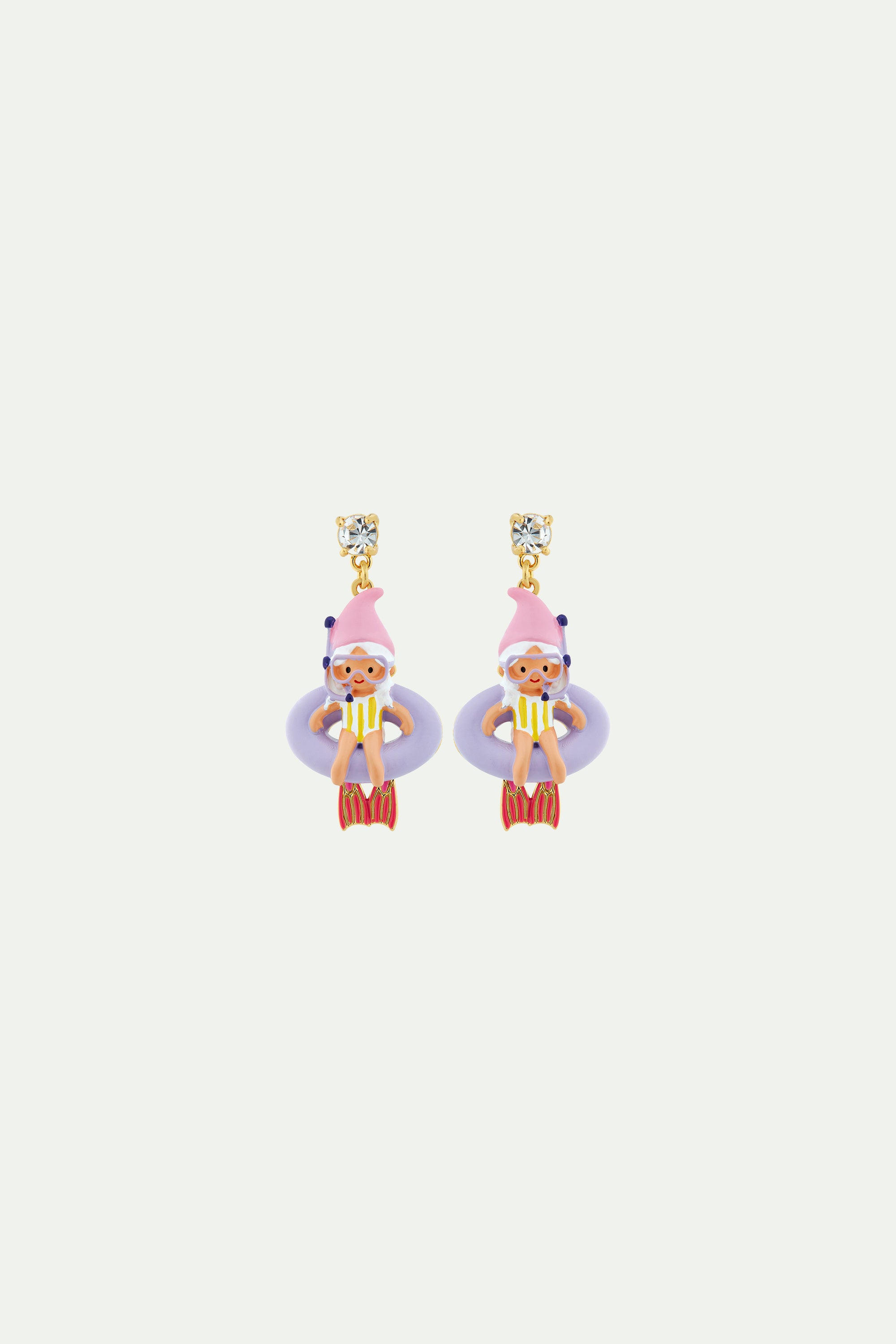 Diving gnome earrings