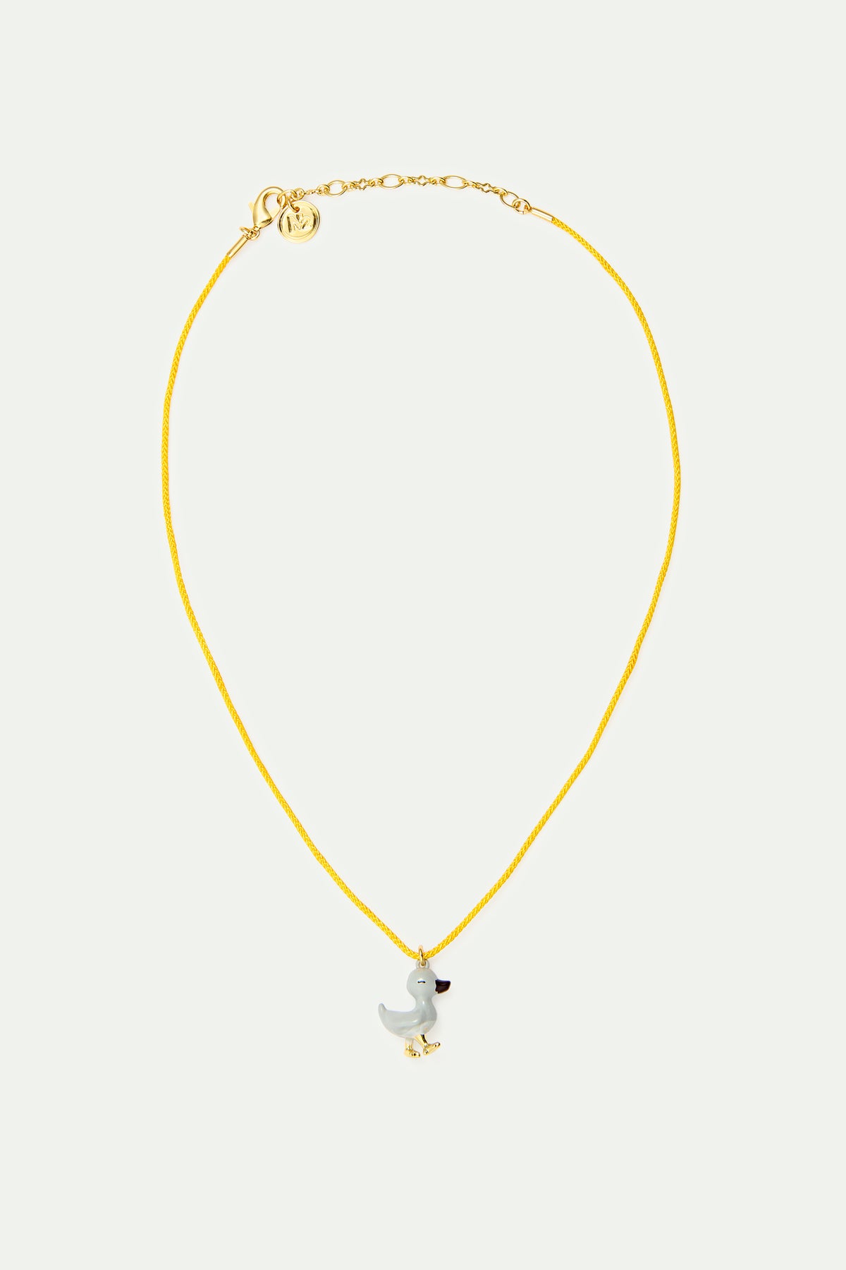 Yellow pendant necklace with little Duck