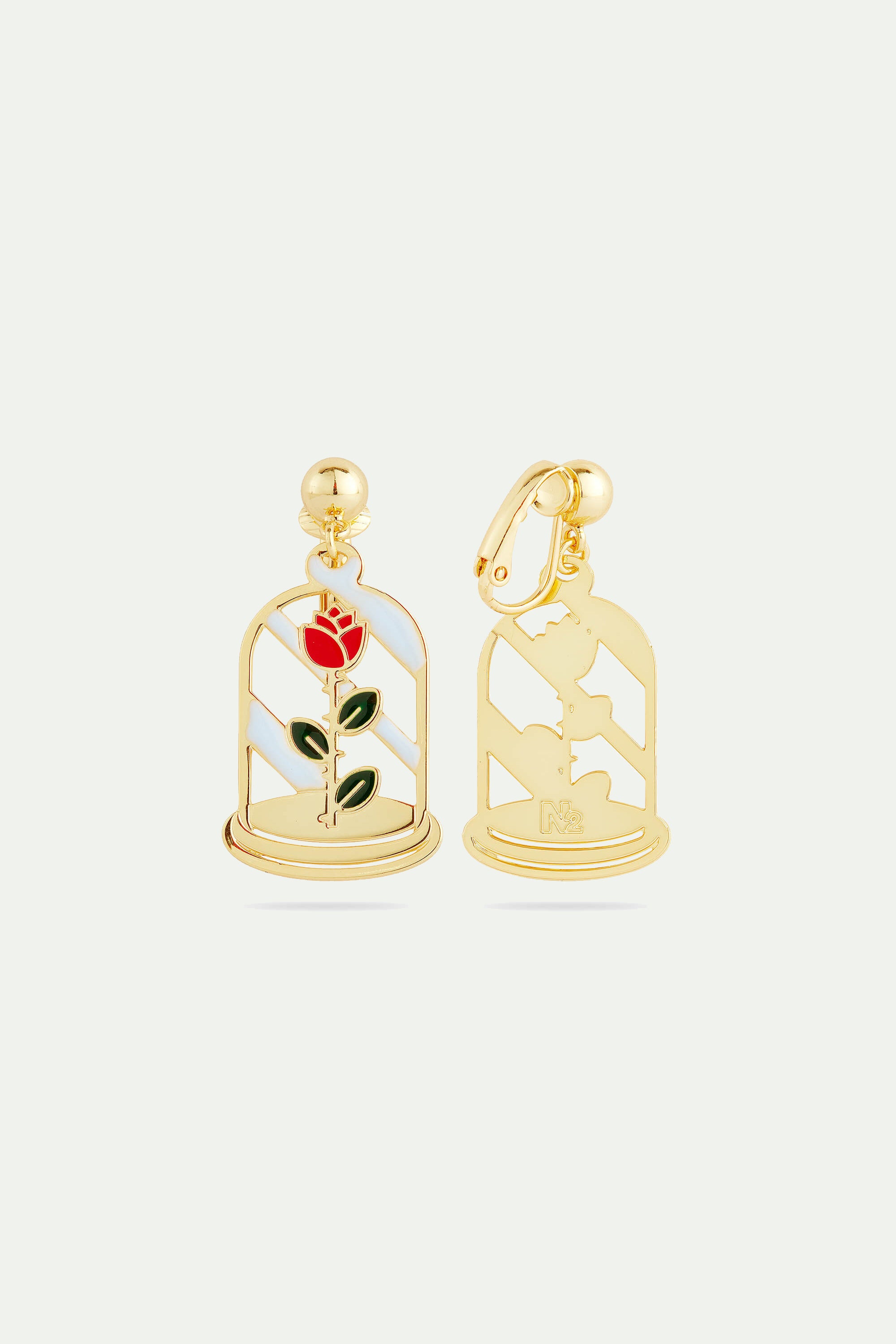 Enchanted rose post earrings