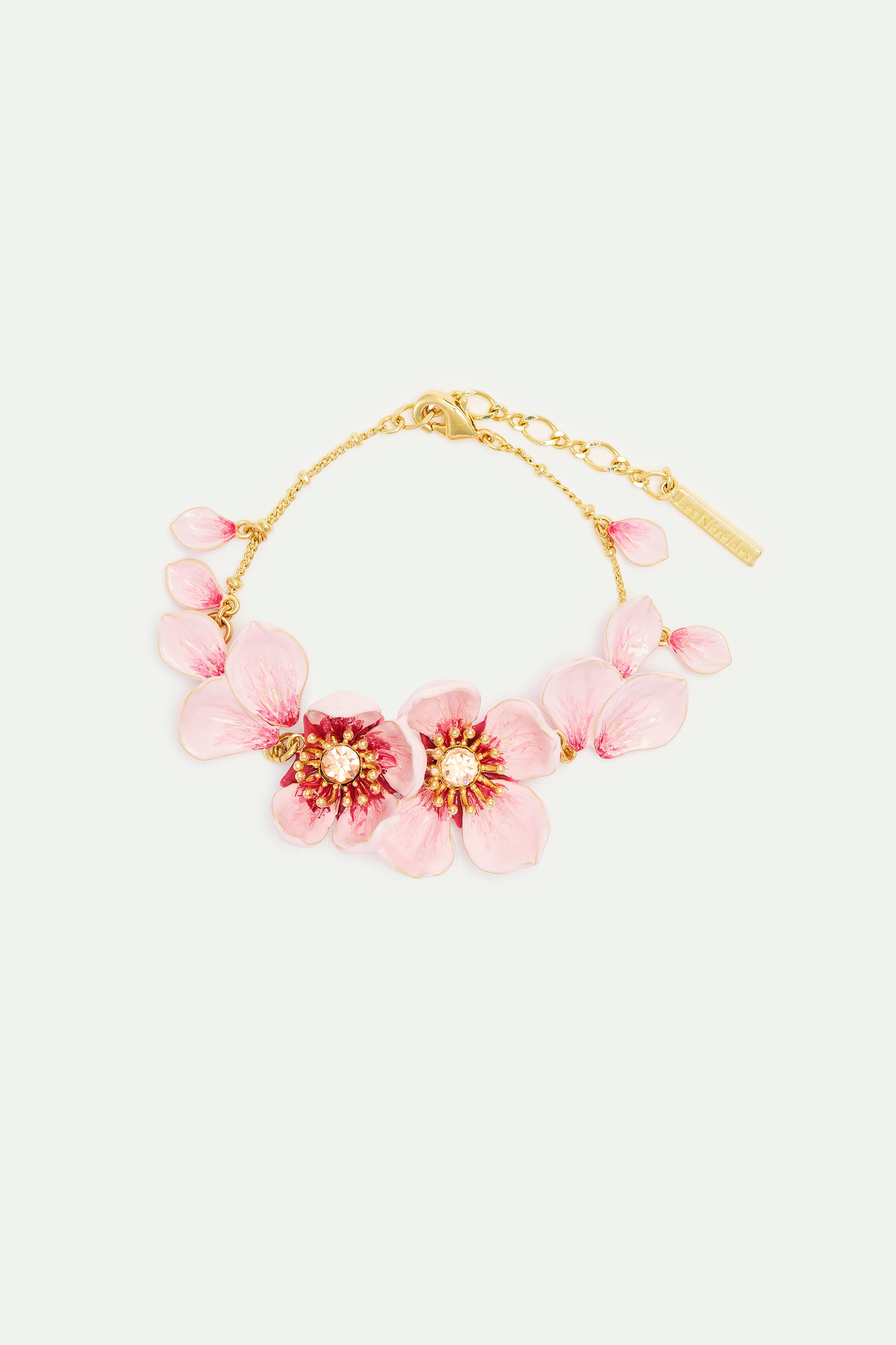 Pink cherry blossom bracelet