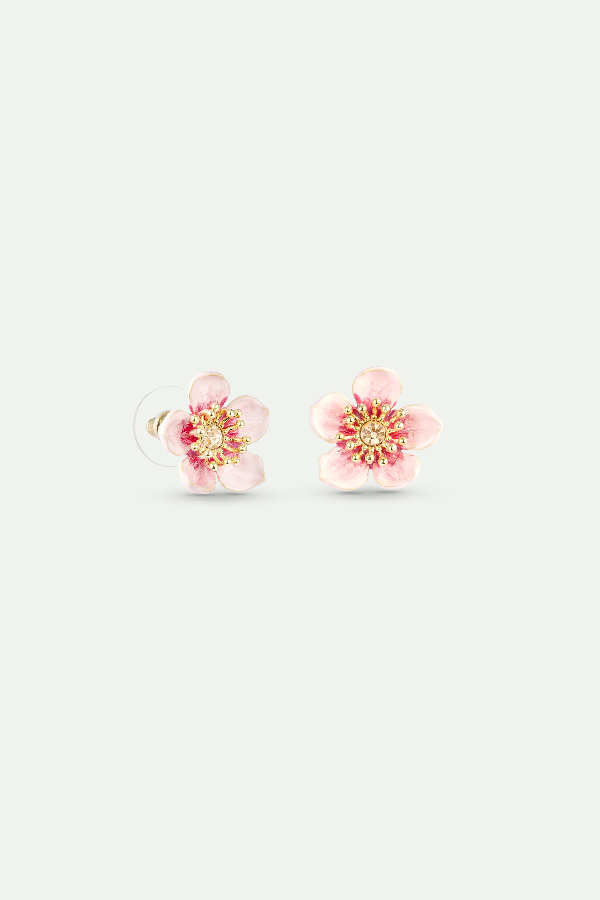 Pink cherry blossom earrings