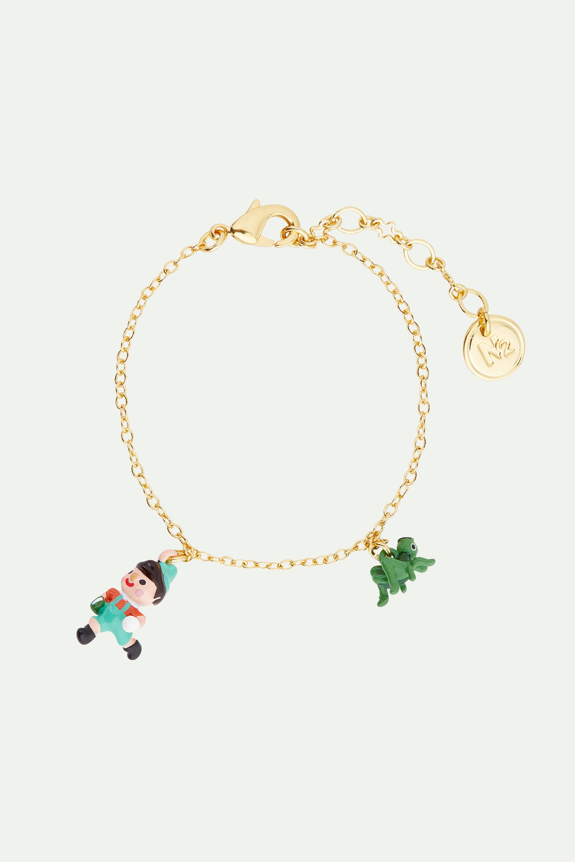 Pinocchio and Cricket fine bracelet