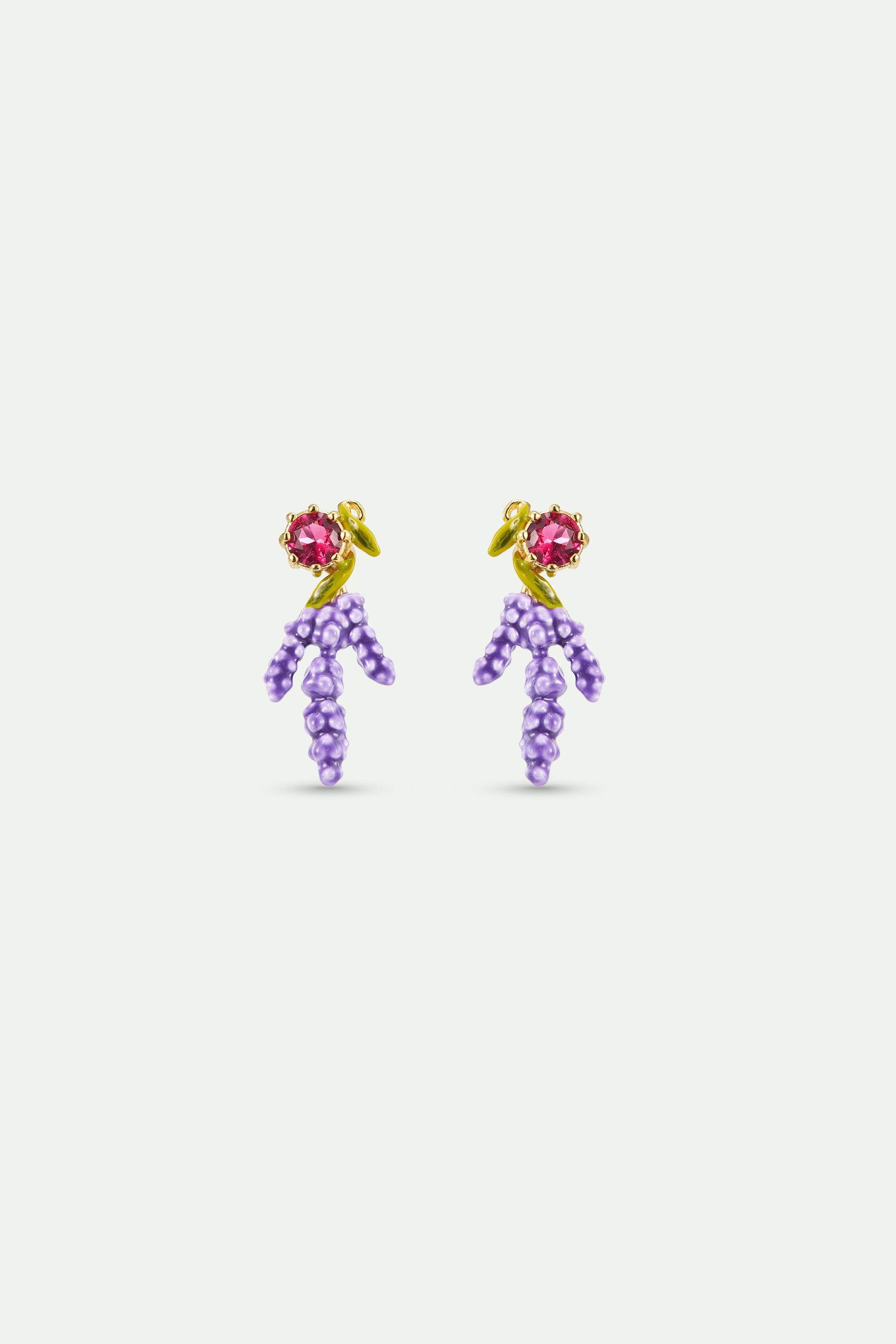 Lavender and pink stone earrings