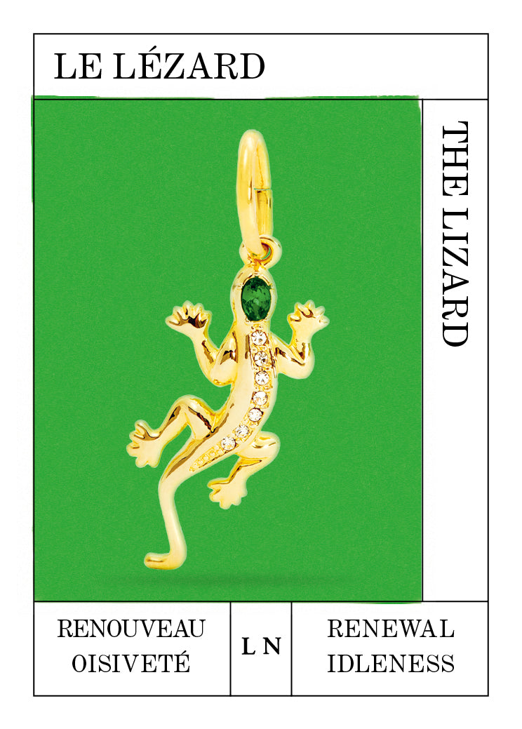 Golden lizard pendant, Renewal and Idleness