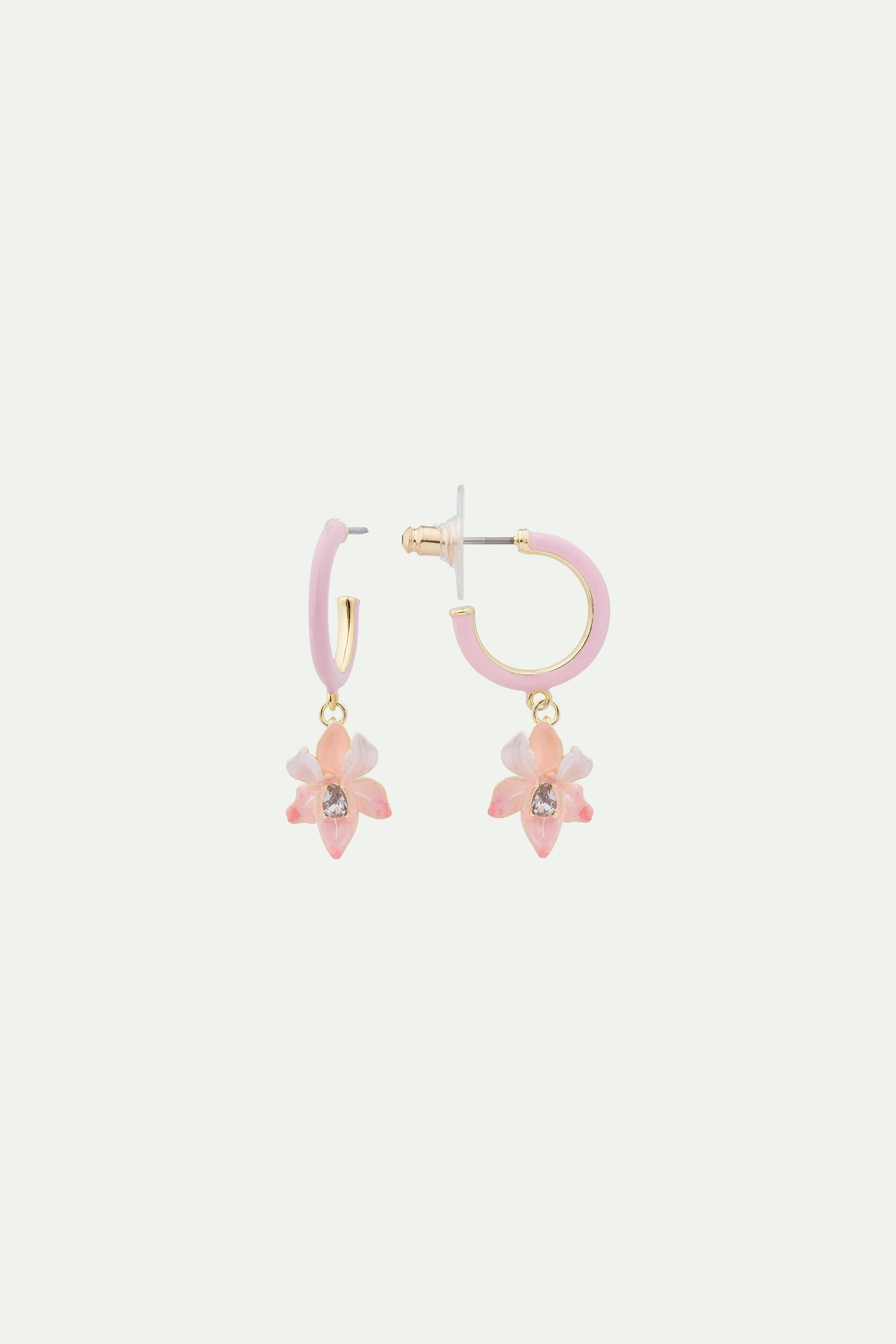 Powder pink Iris post earrings