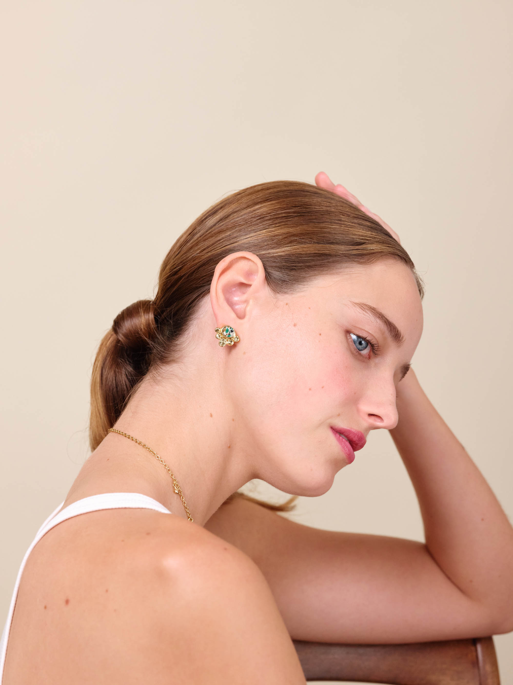 Terrazzo sleeper earrings