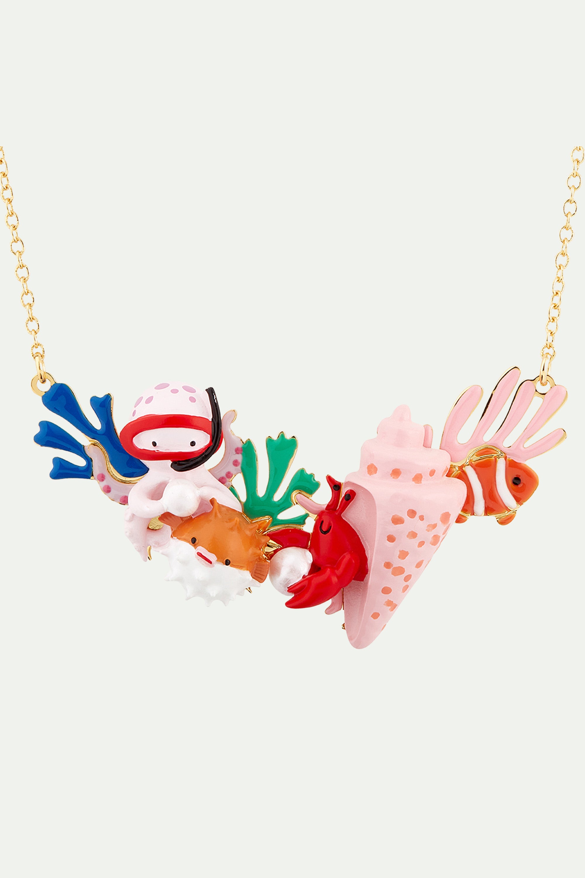 Marine animal statement necklace