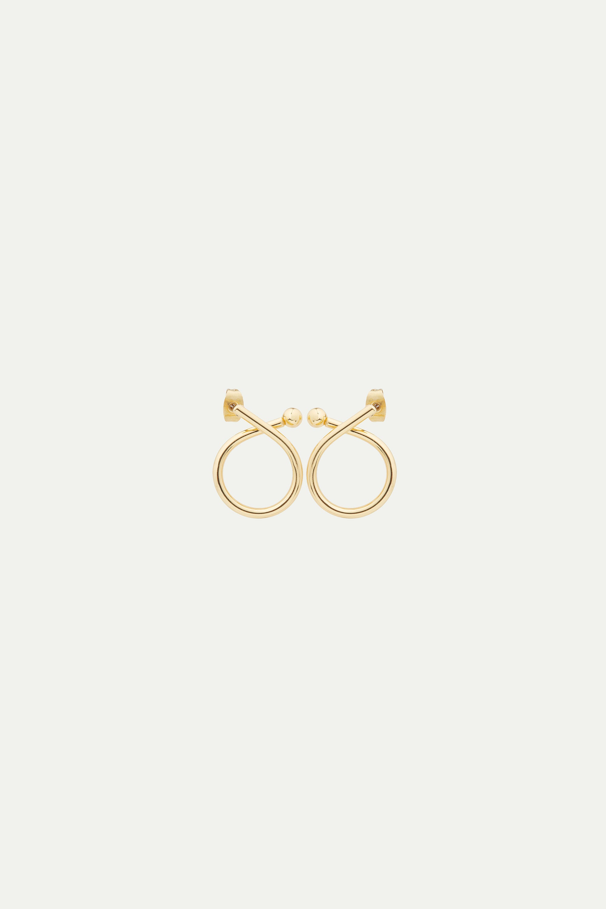 Criss-cross charm hoop earring