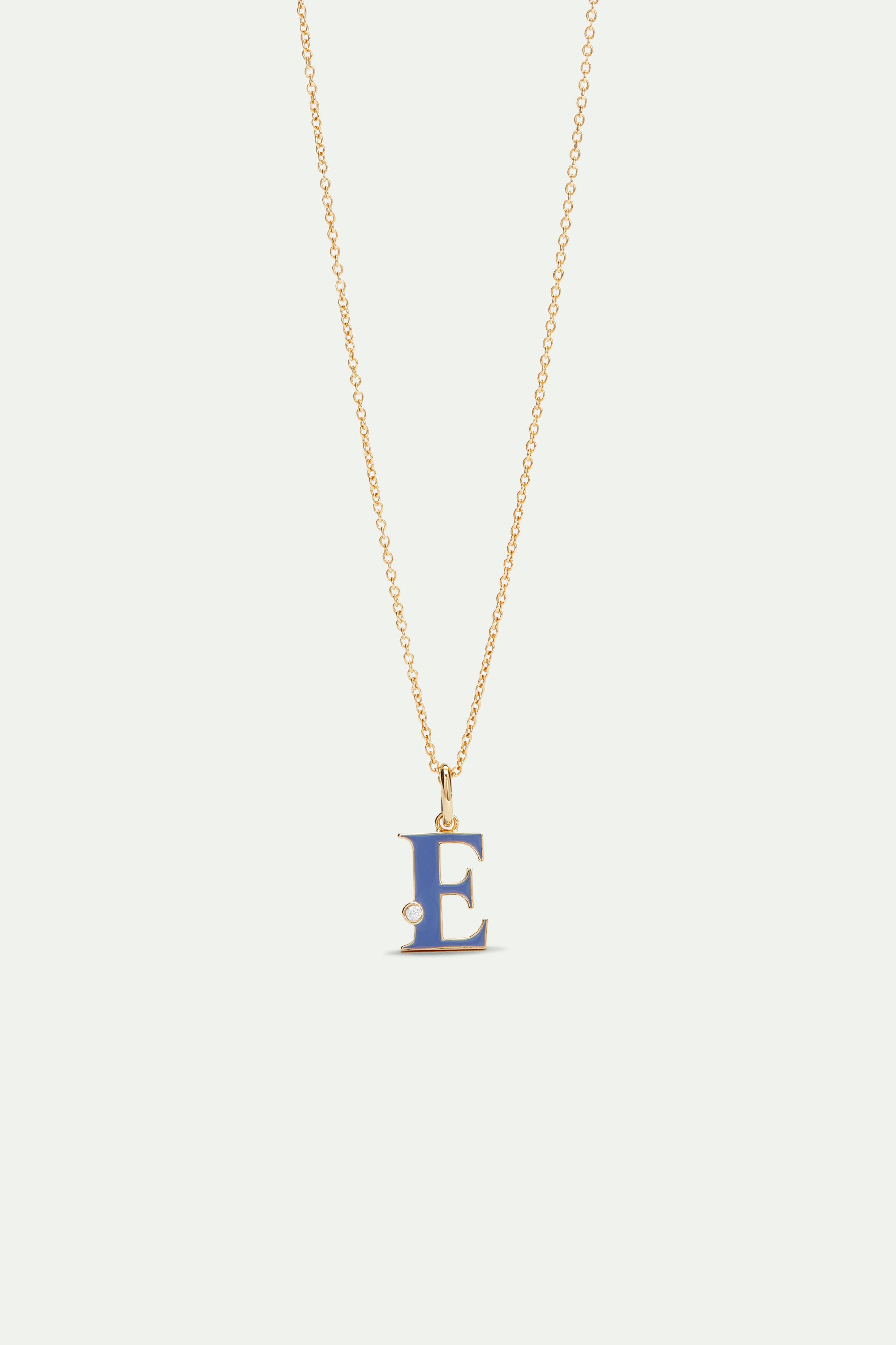 Letter E pendant necklace