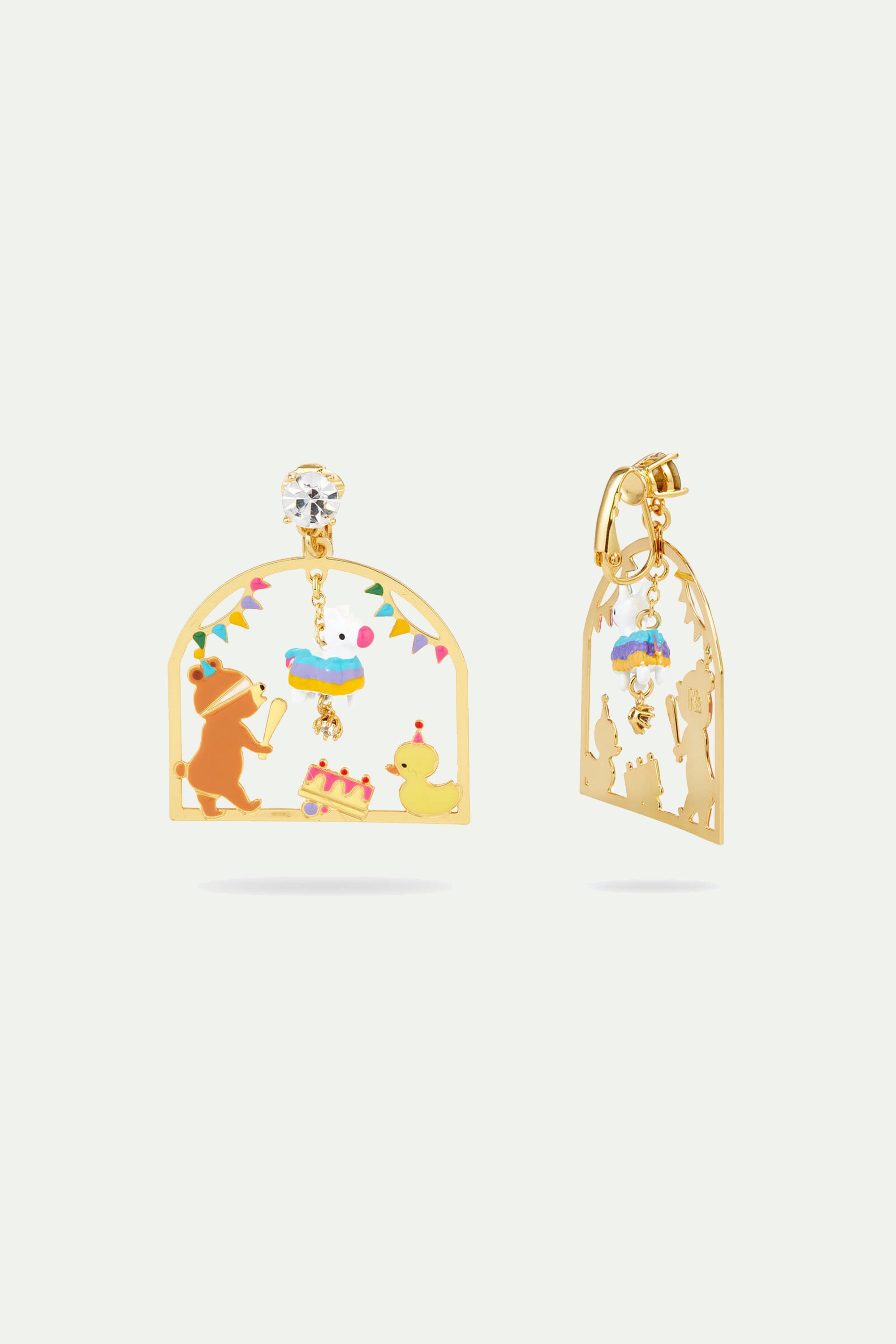 Piñata party post earrings