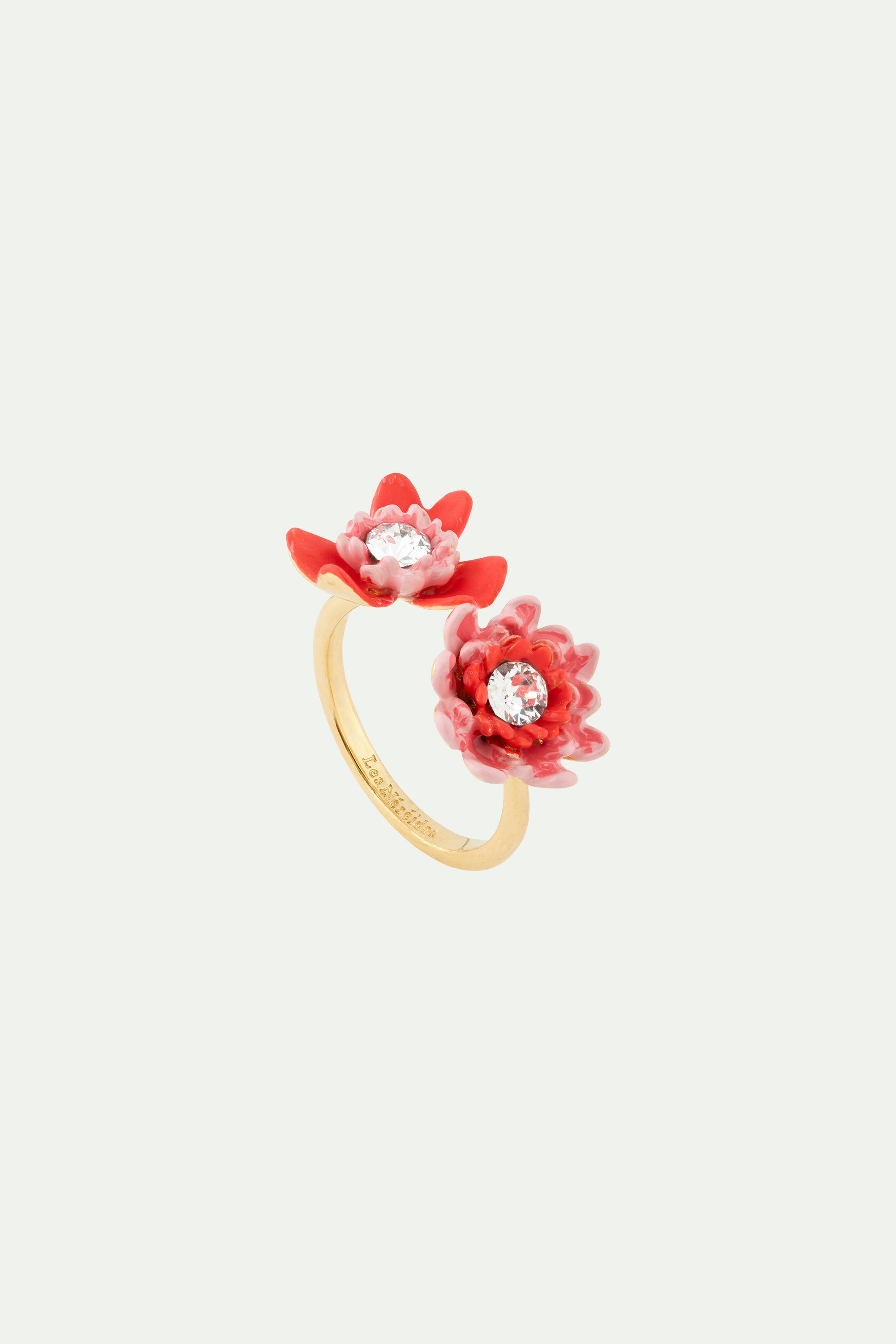 Anemone and gerbera adjustable ring