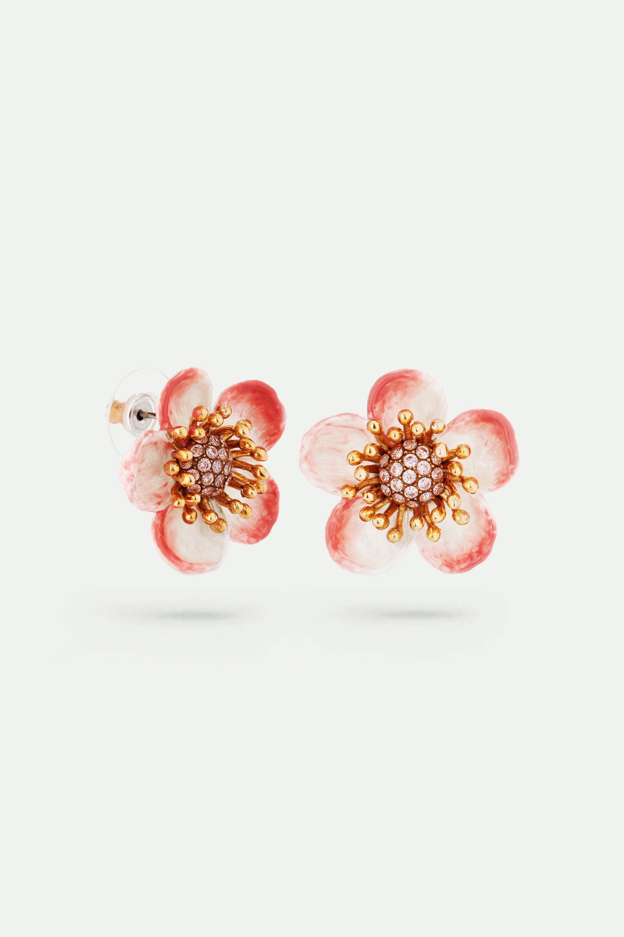 Apple blossom clip-on earrings