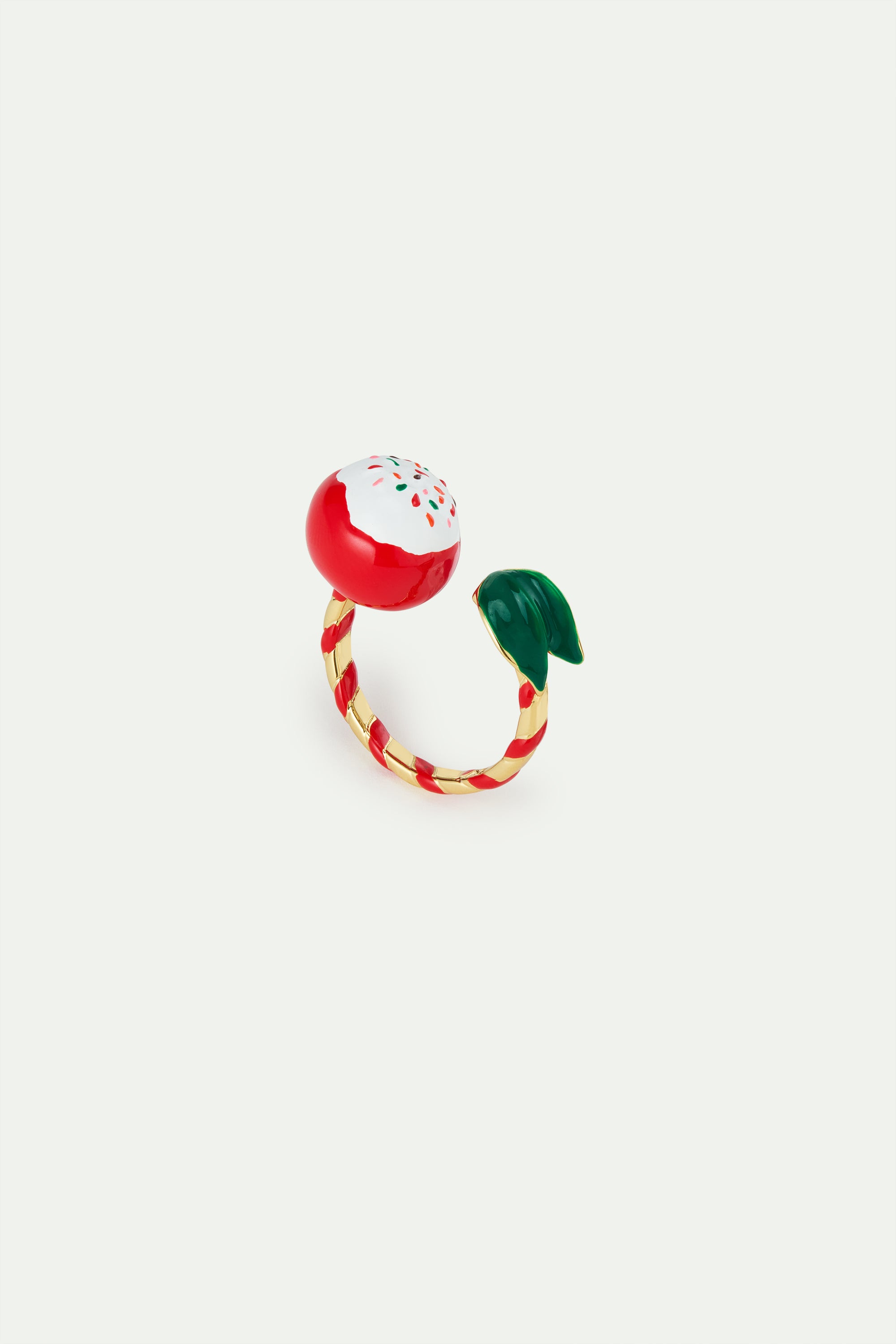 Cherry and whipped cream adjustable ring