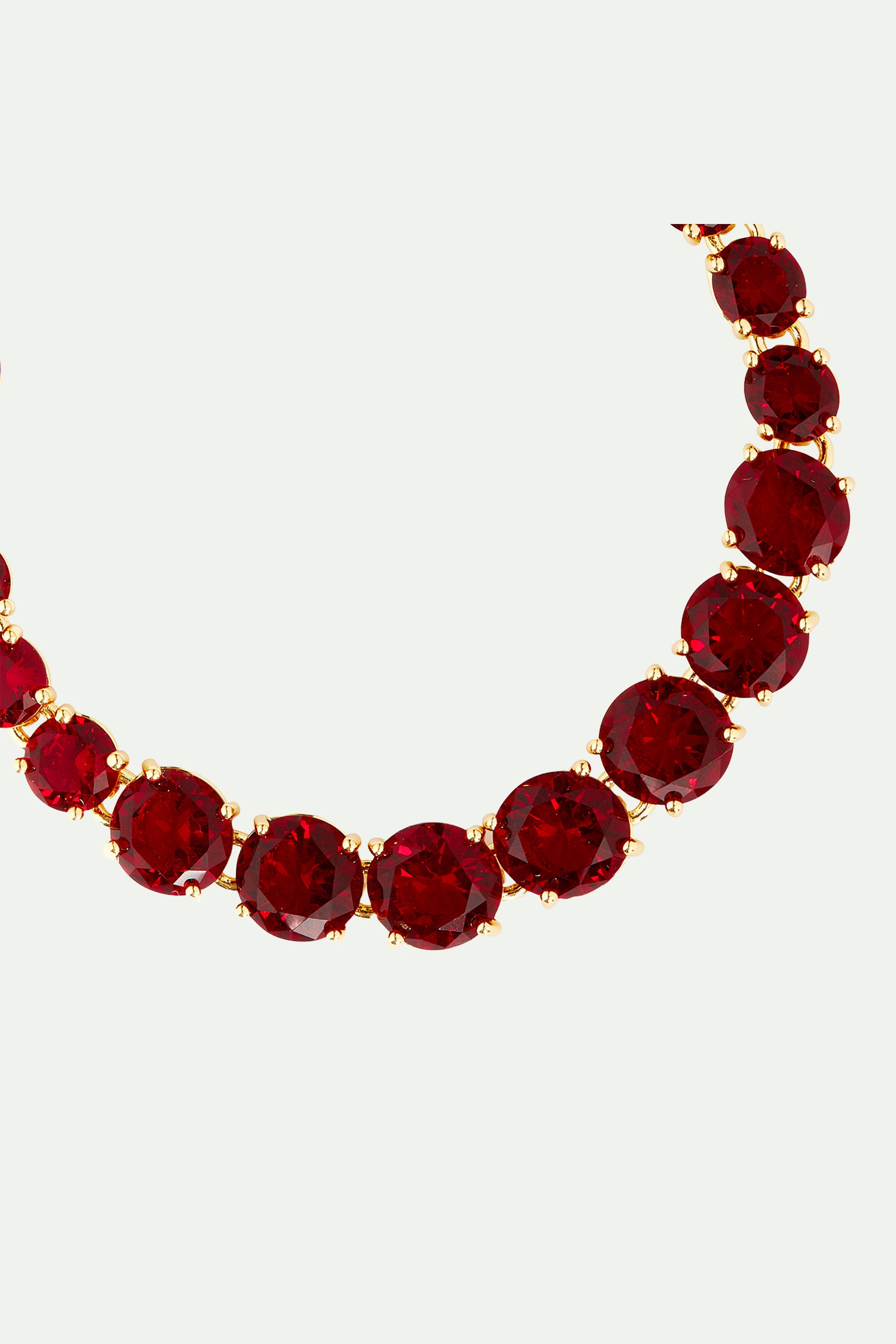 Garnet red diamantine Luxurious one row bracelet