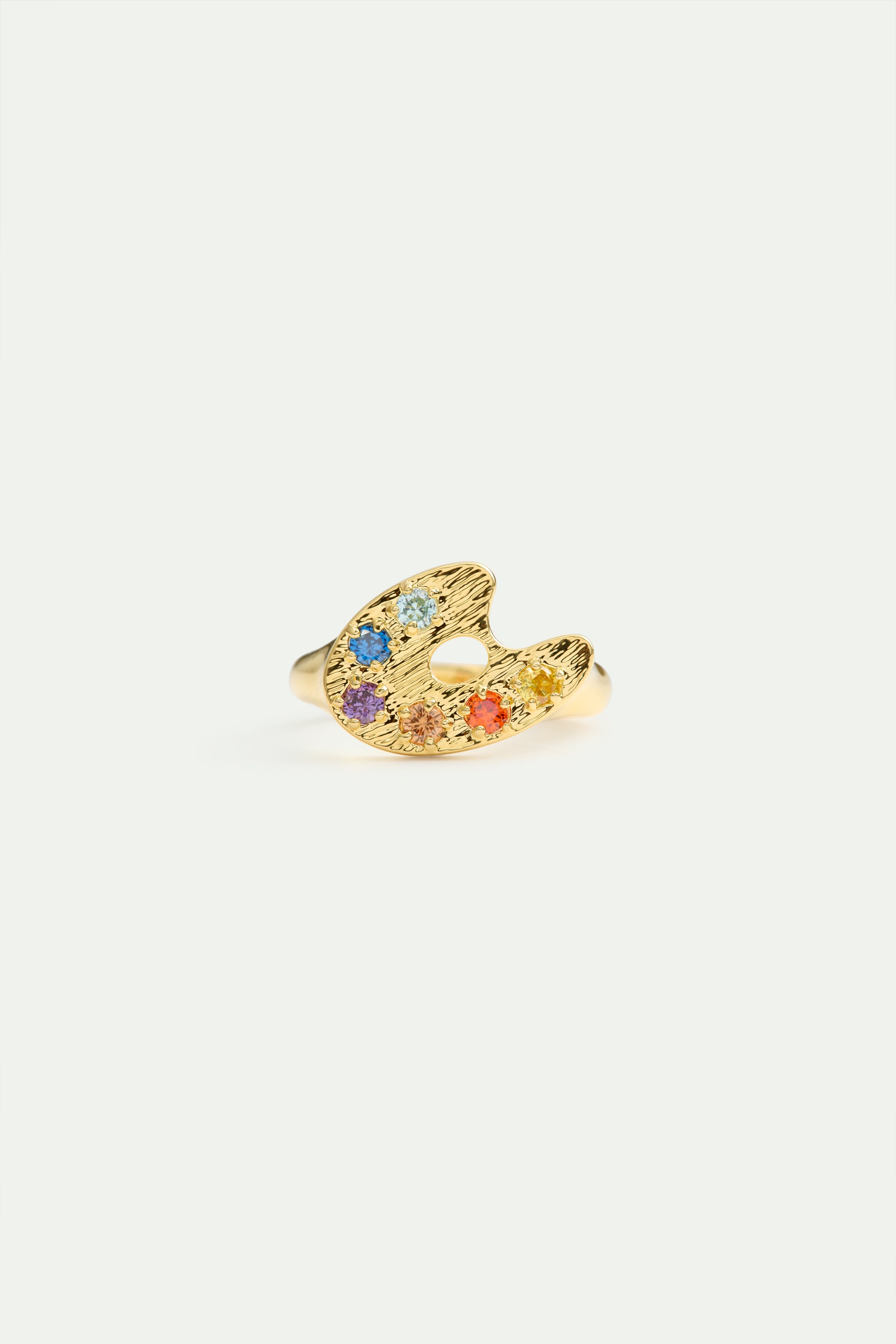 Golden painter palette ring